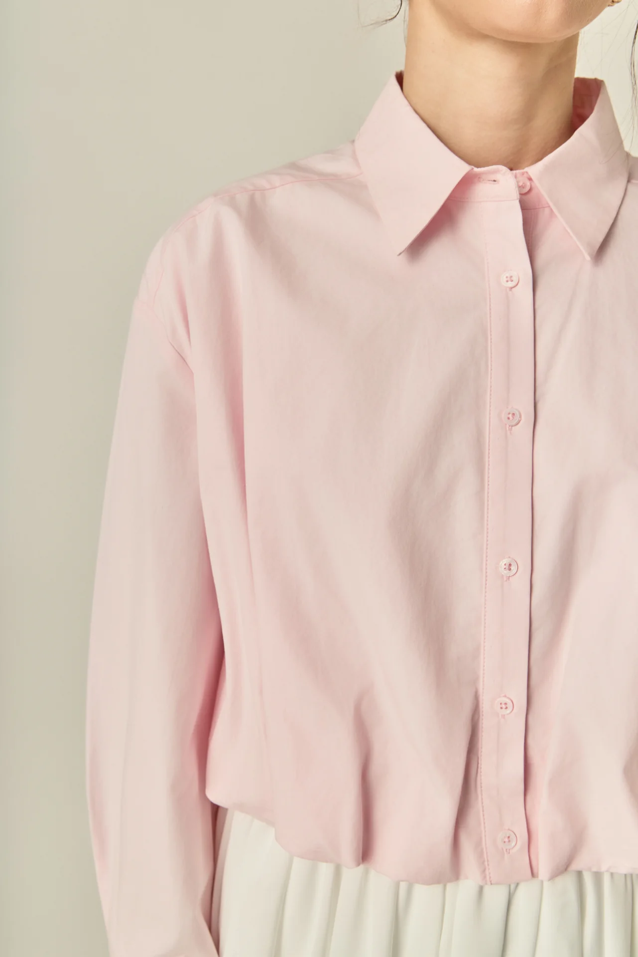 Bubble Hem Long Sleeve Shirt - Image 5