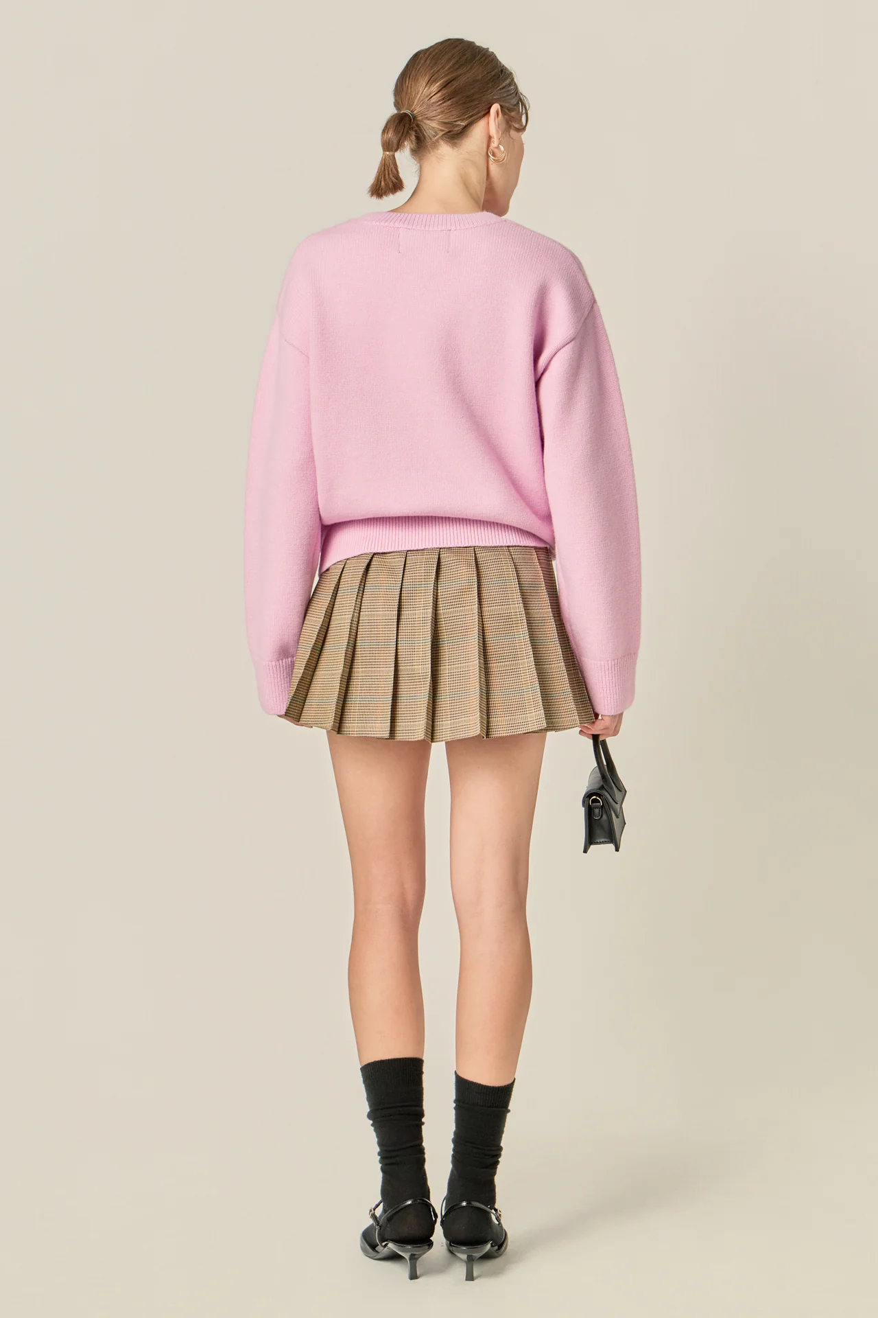 Bunny Rhinestone Bow Sweater - Image 4