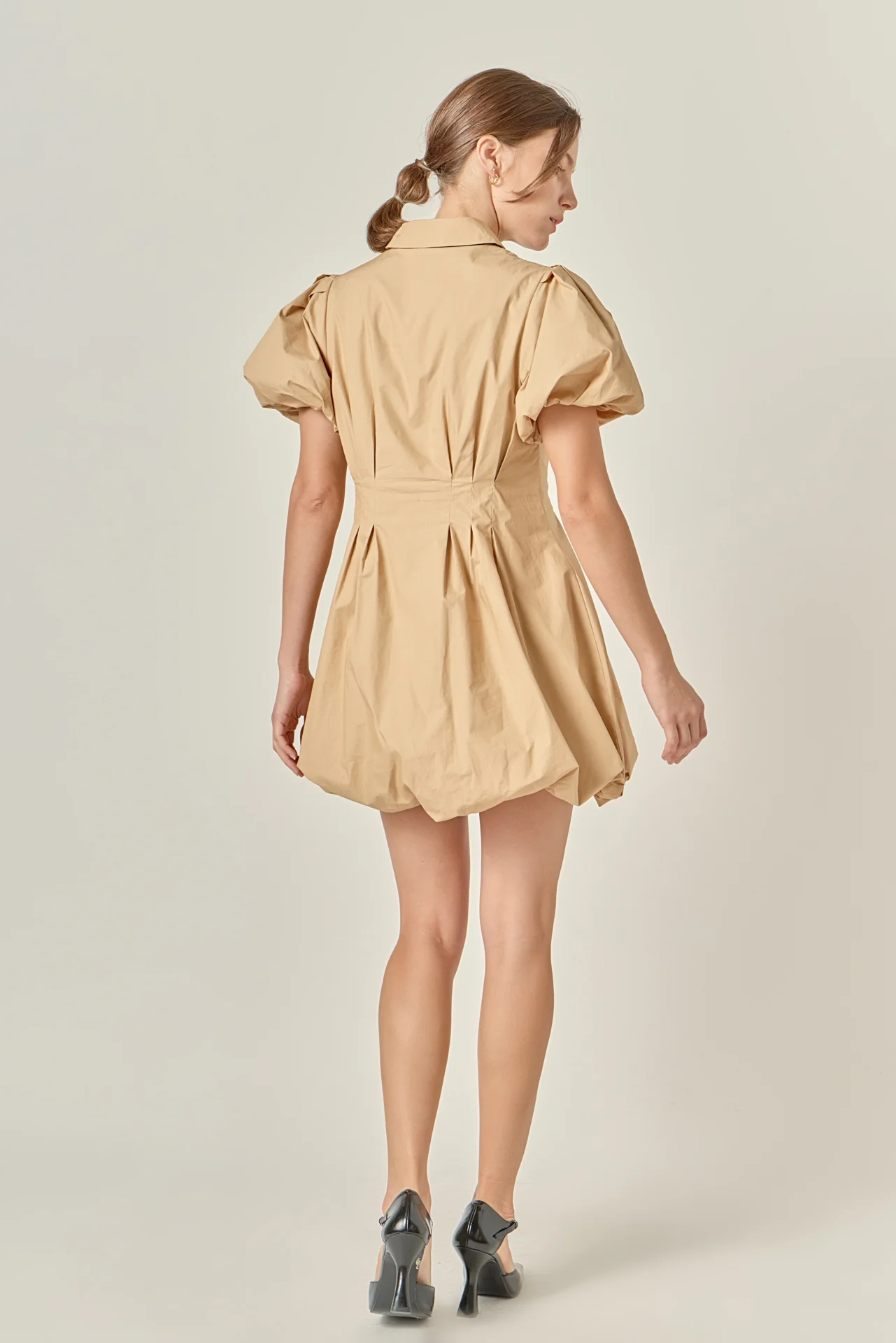 Button Down Bubble Mini Skirt - Image 4