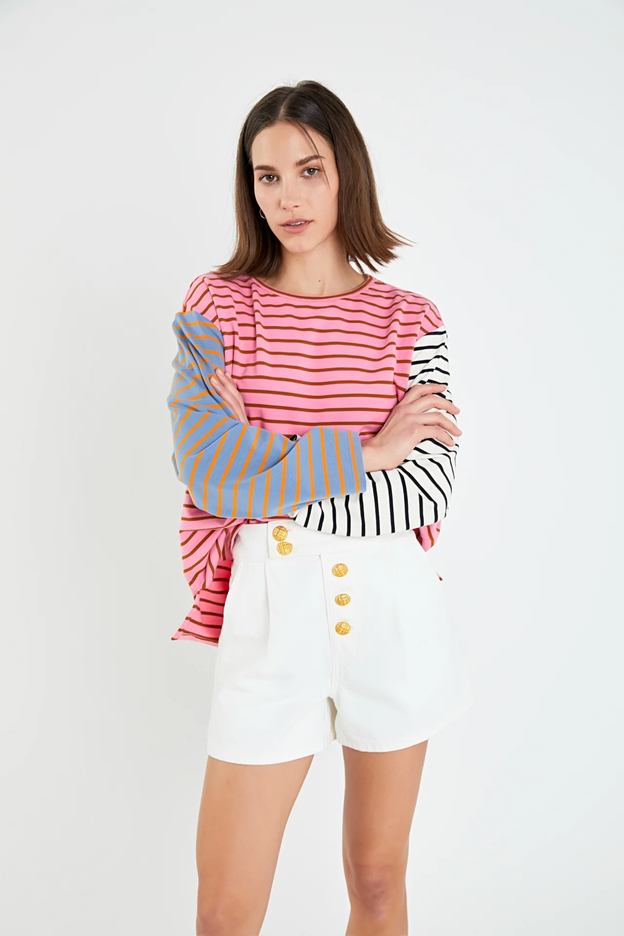 Buttoned Denim Shorts - Image 20