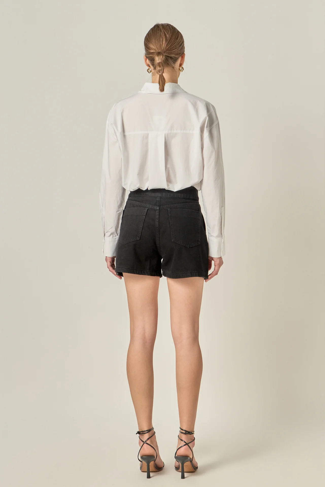 Buttoned Denim Shorts - Image 6