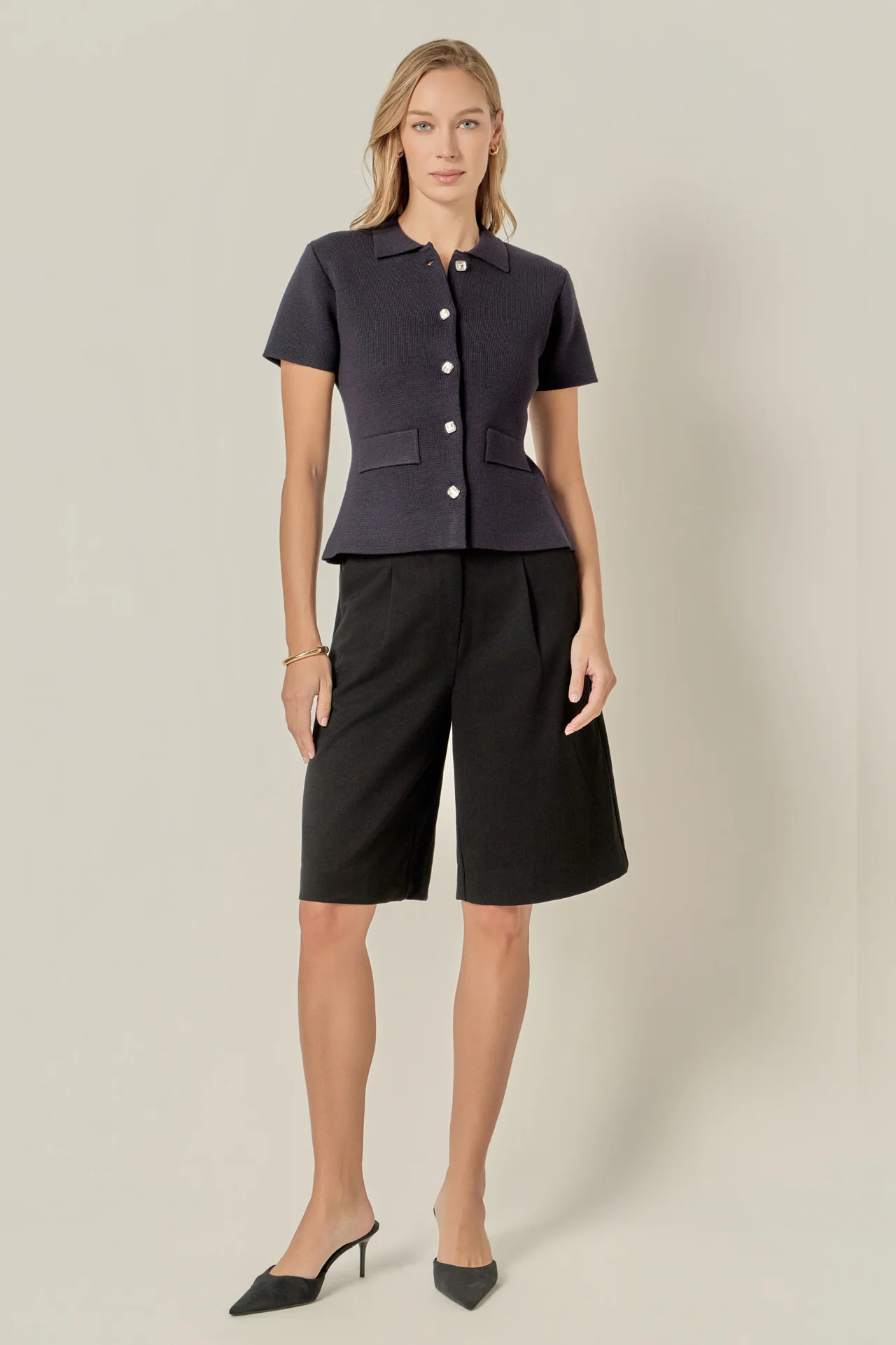 Gem Button Knit Top - Image 6