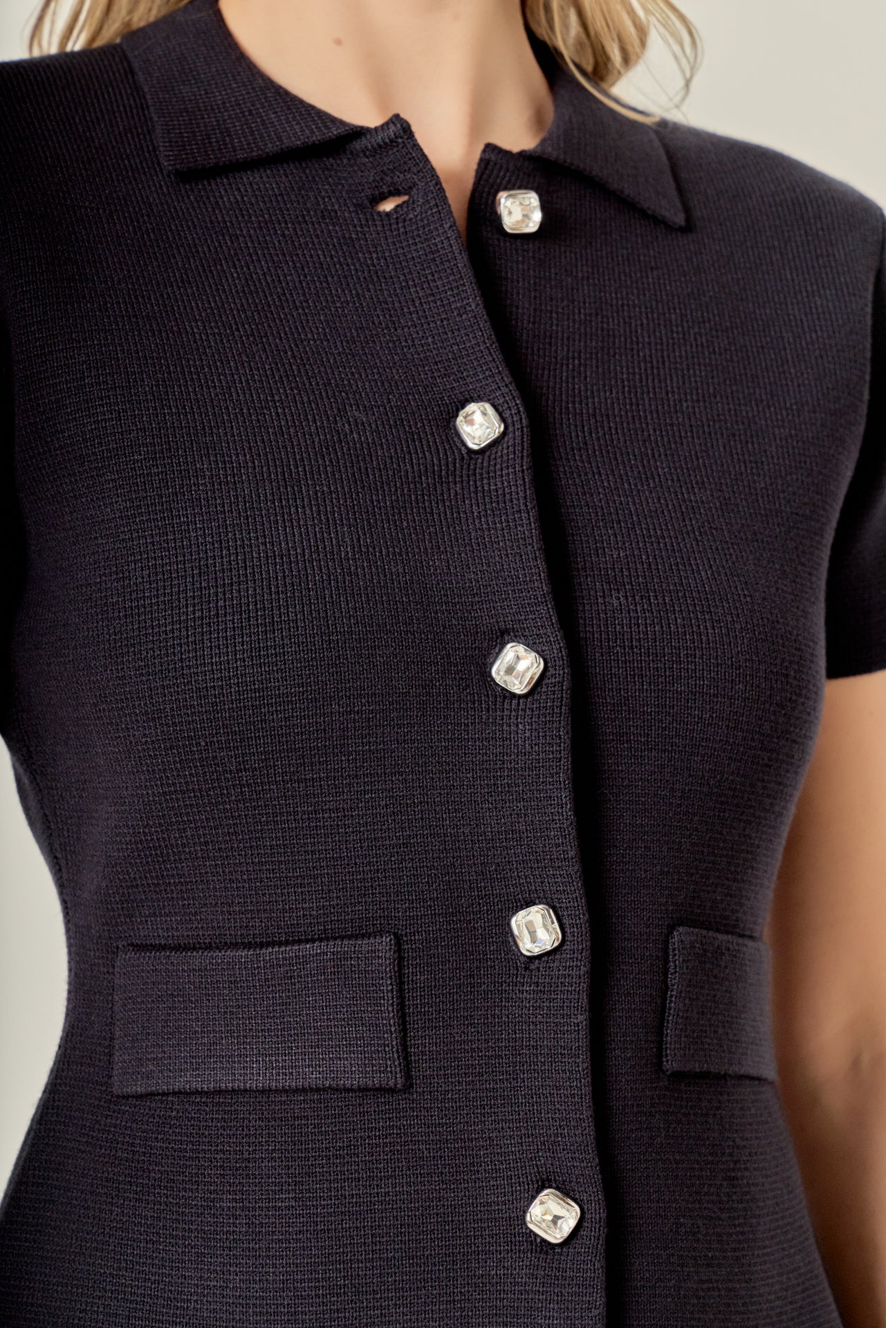Gem Button Knit Top - Image 7