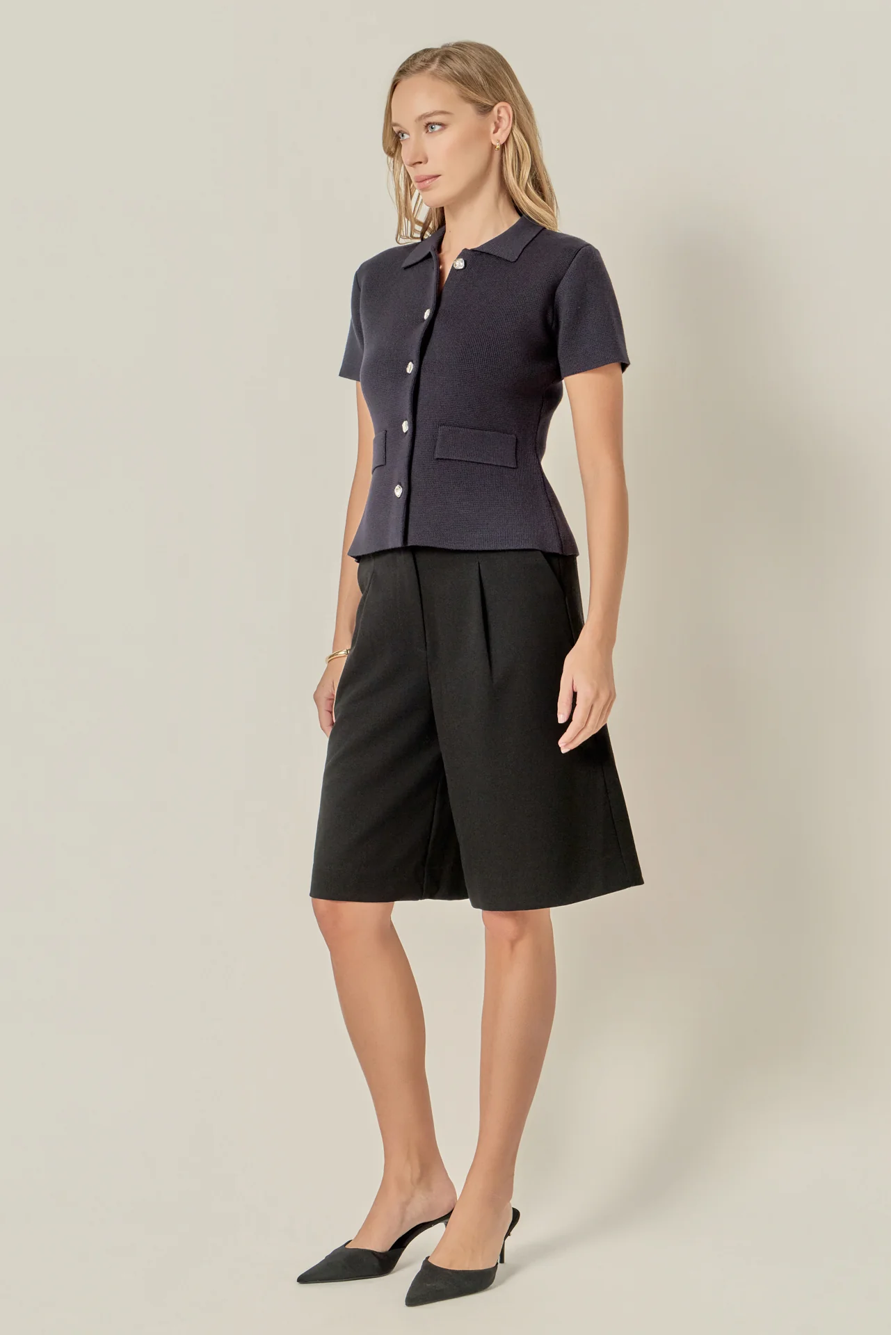 Gem Button Knit Top - Image 8