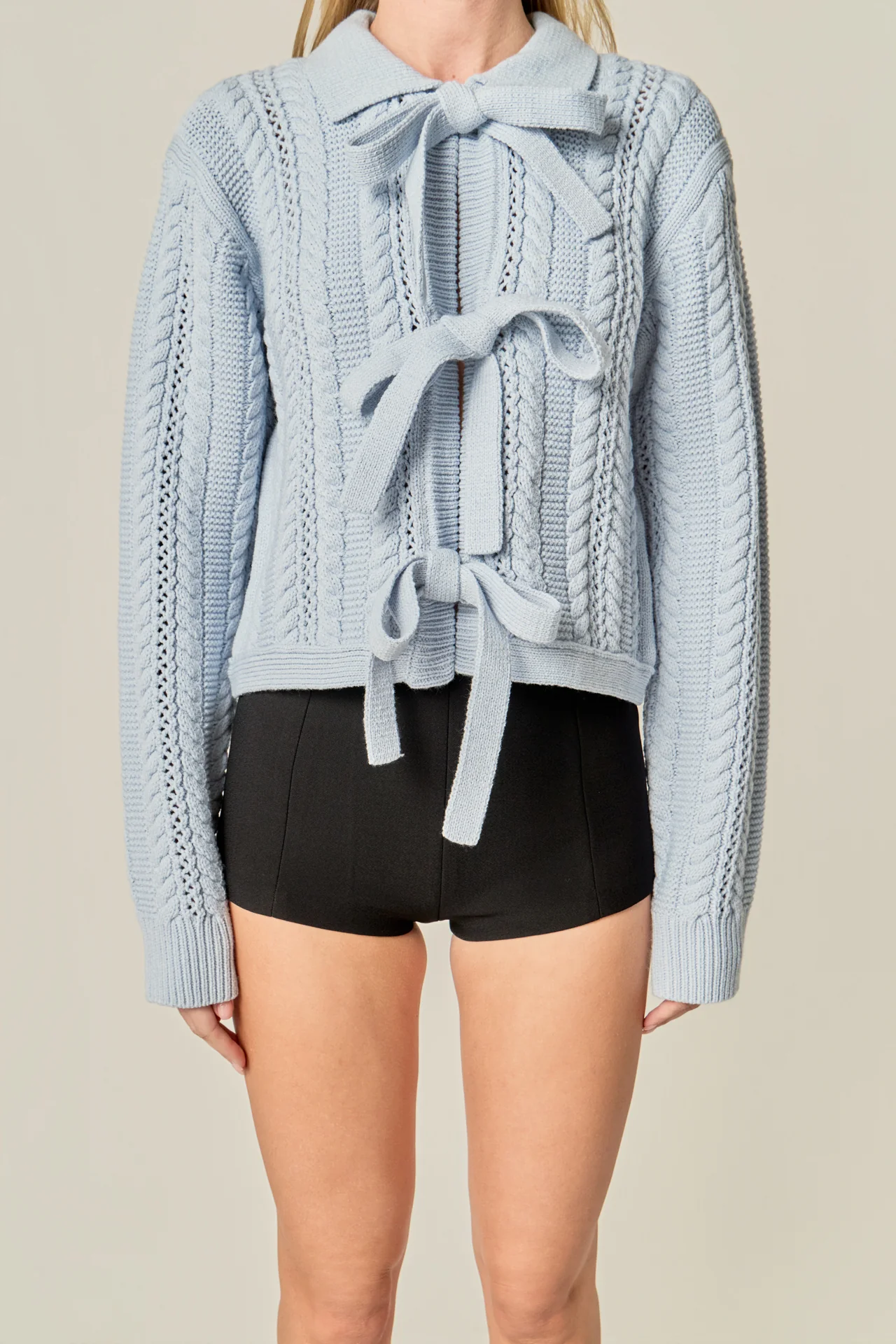 Cable Bow Cardigan - Image 2