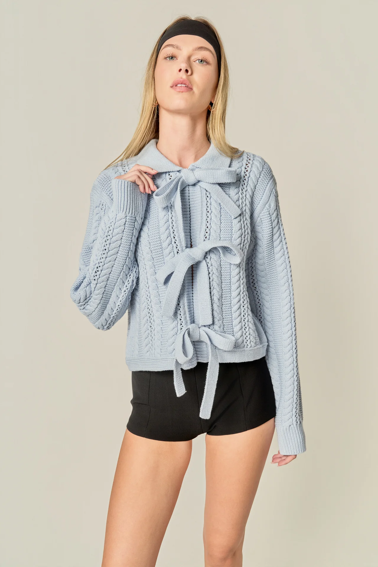 Cable Bow Cardigan - Image 5
