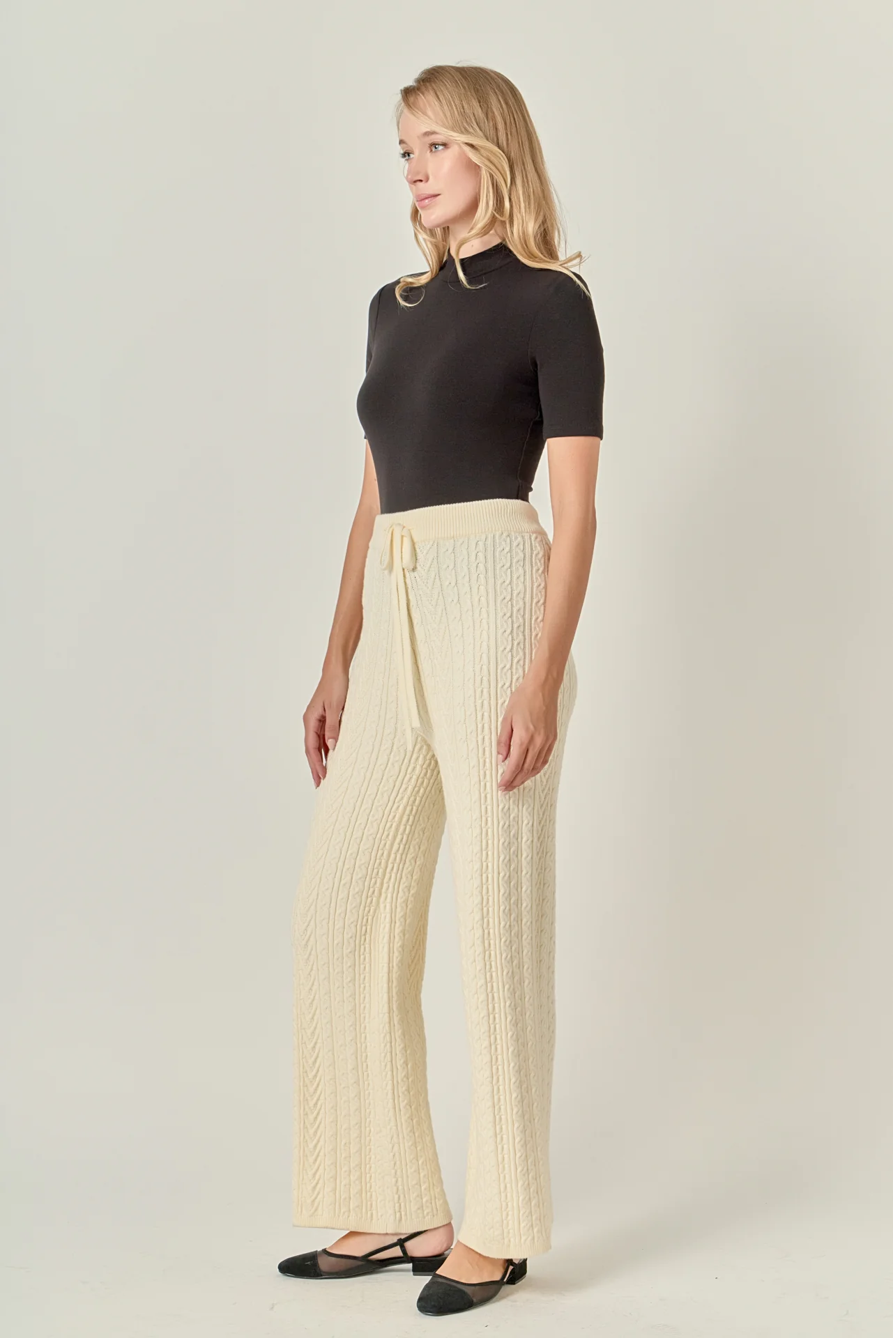 Cable Knit Long Pants - Image 4