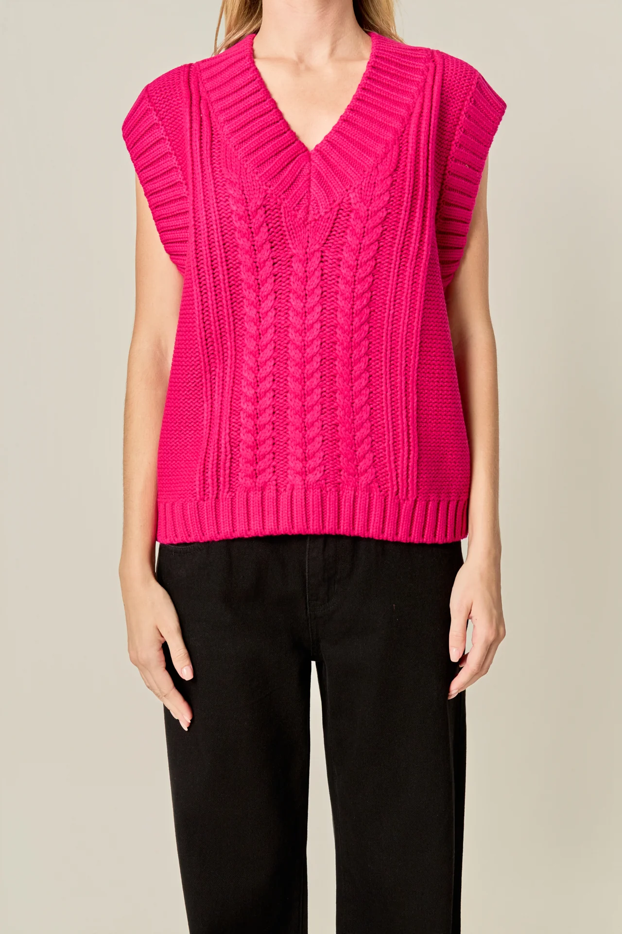 Cable Knit Vest - Image 2