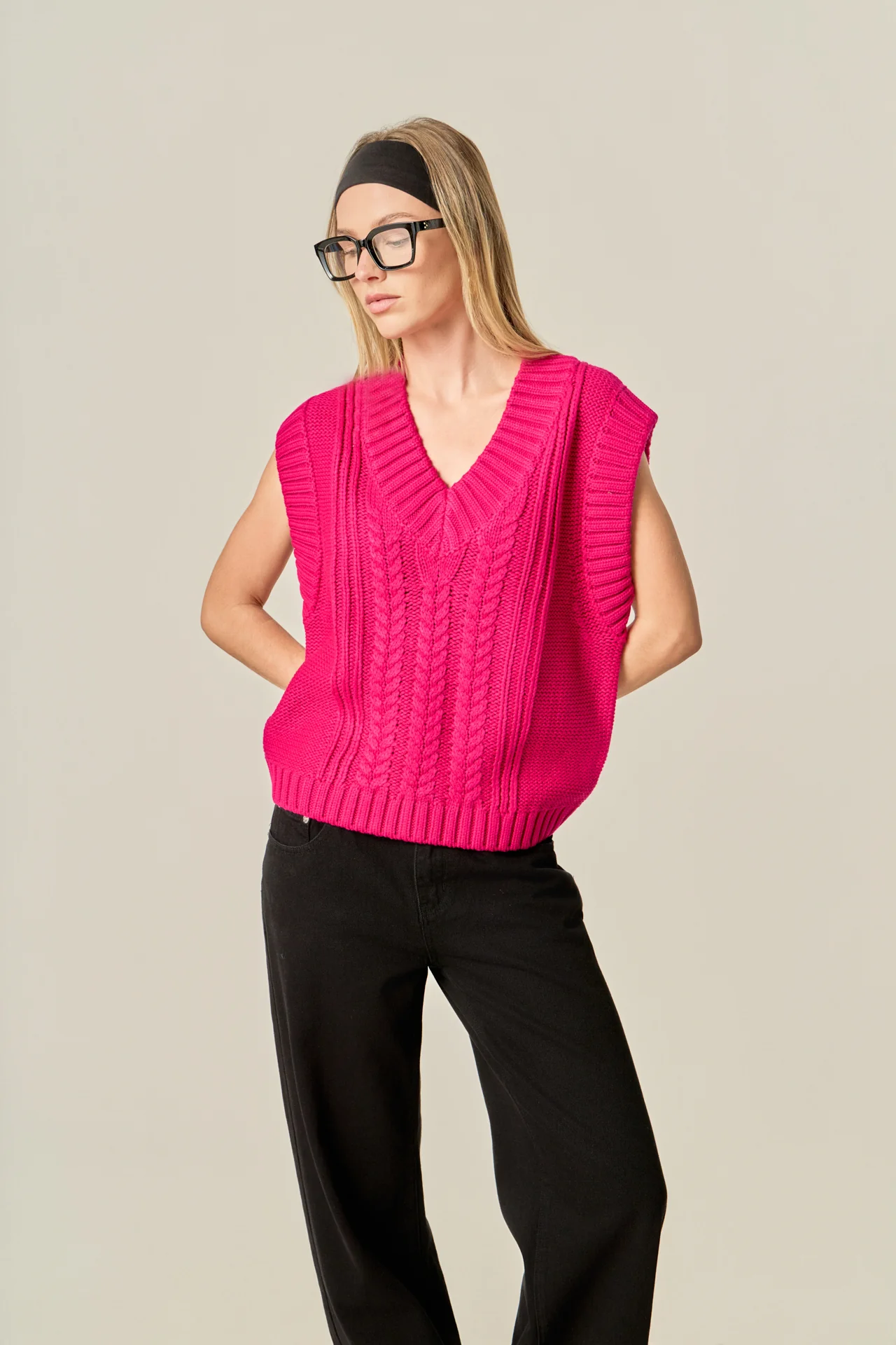 Cable Knit Vest - Image 5