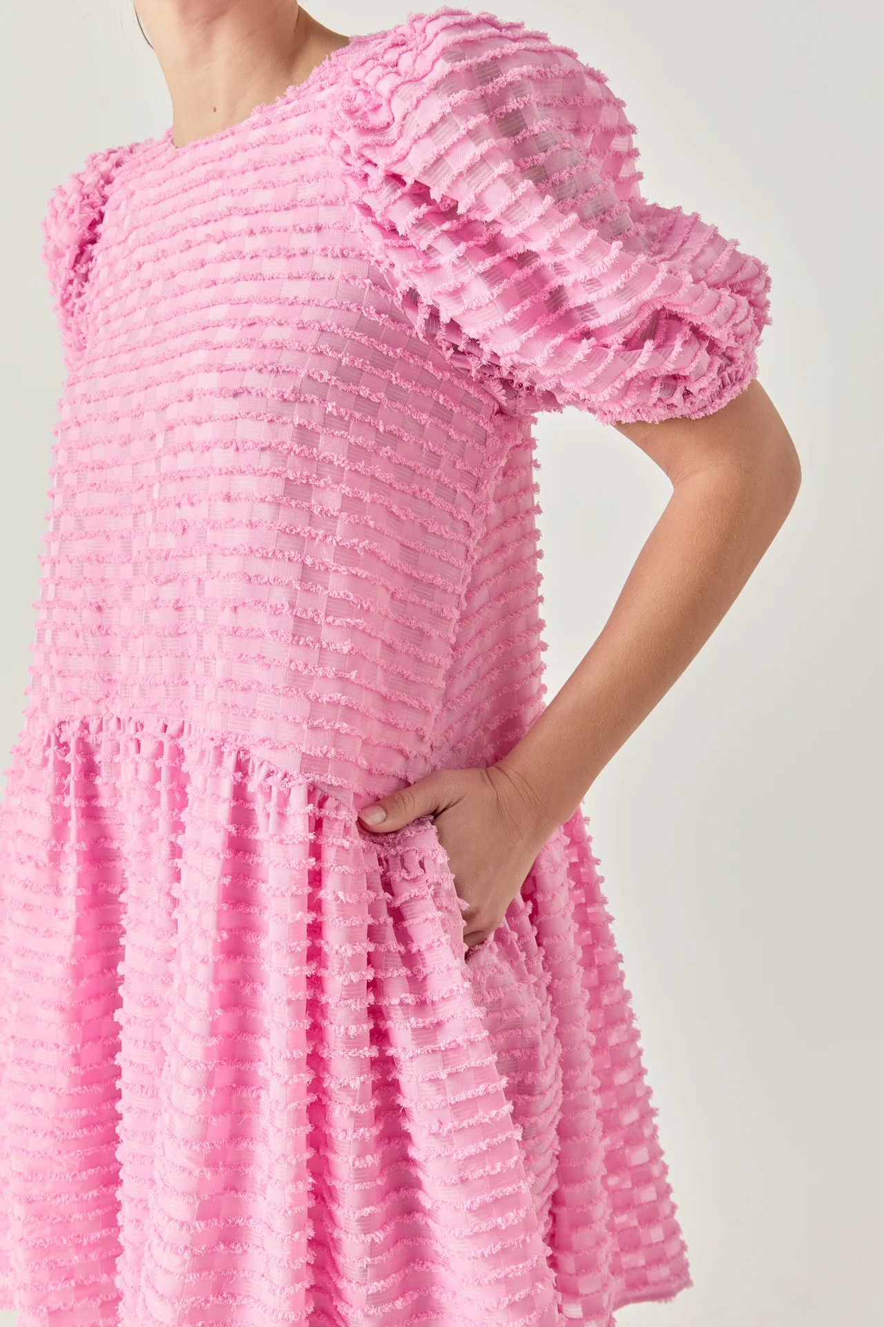 Check Baby Doll Mini Dress - Image 2