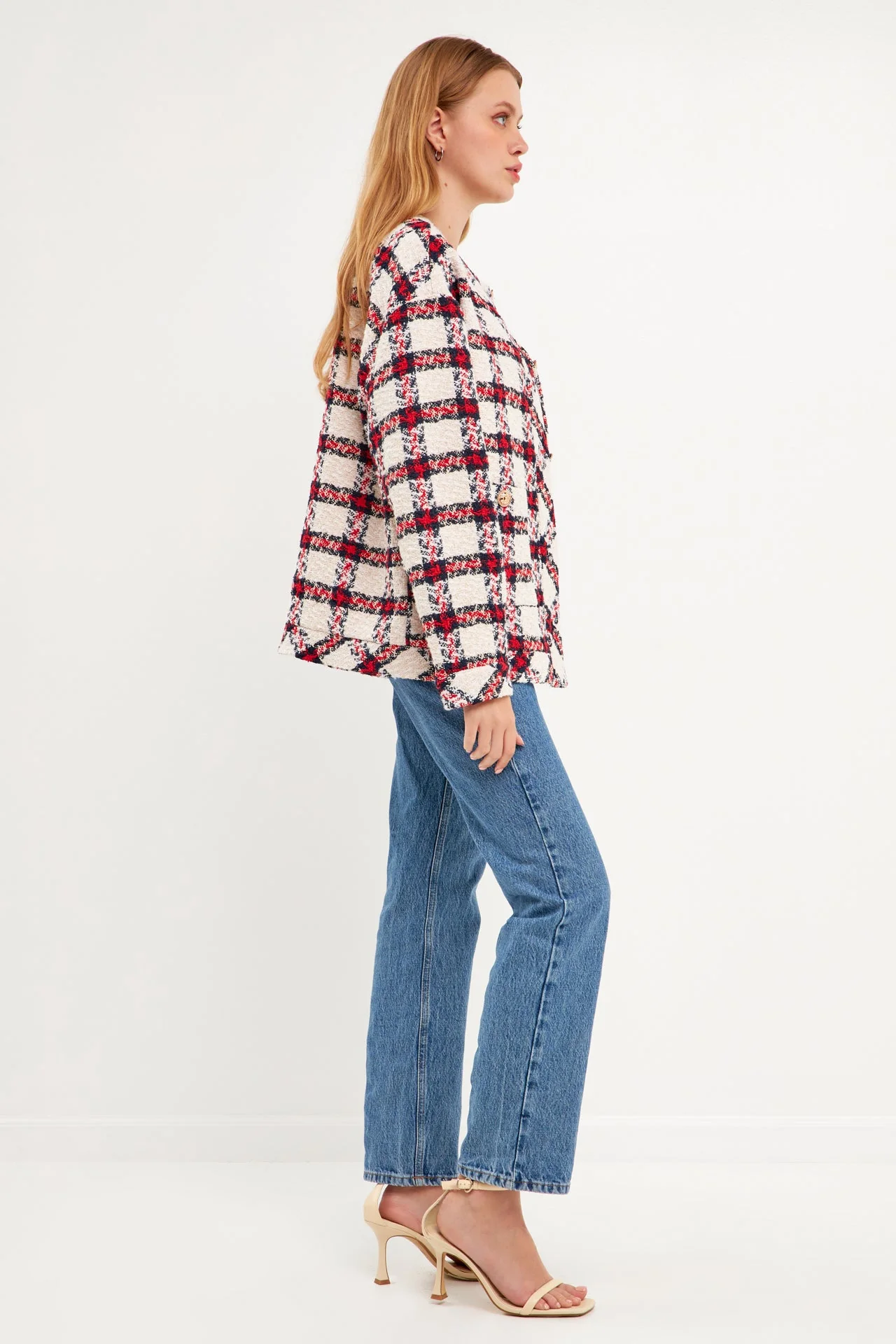 Plaid Boucle Jacket - Image 10