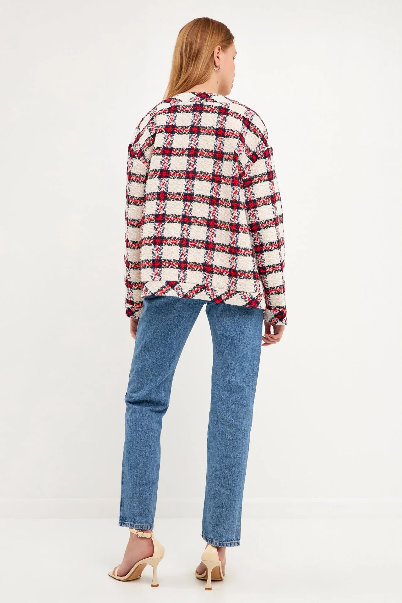 Plaid Boucle Jacket - Image 11