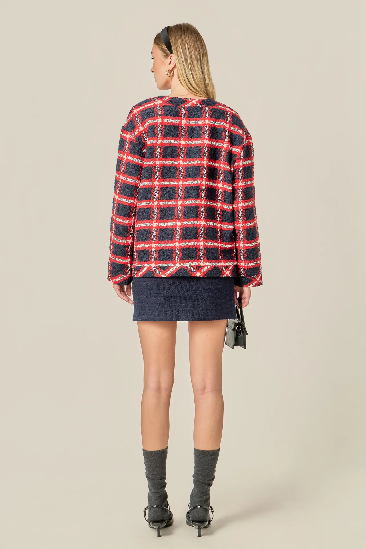 Plaid Boucle Jacket - Image 6