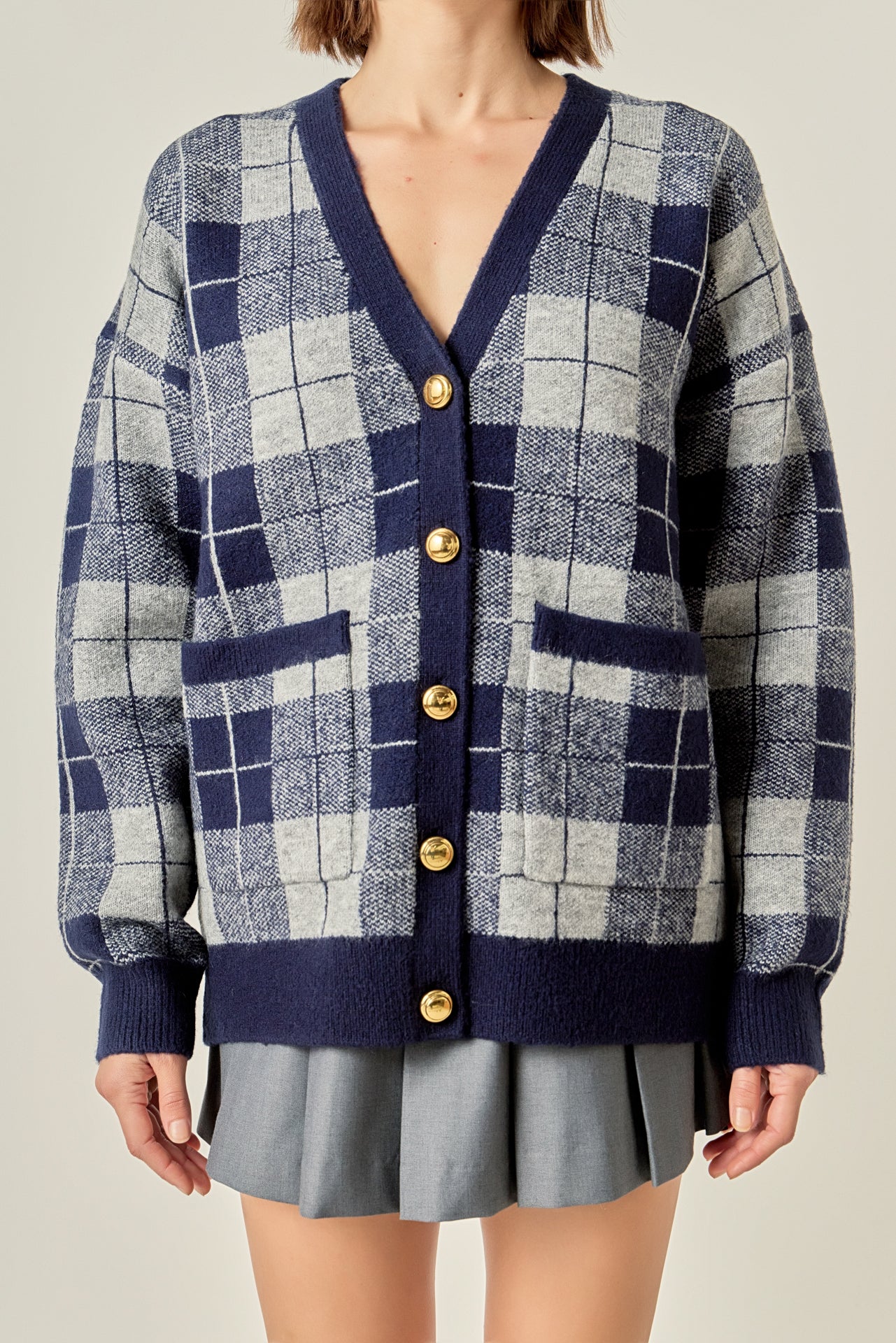 Check Cardigan - Image 2