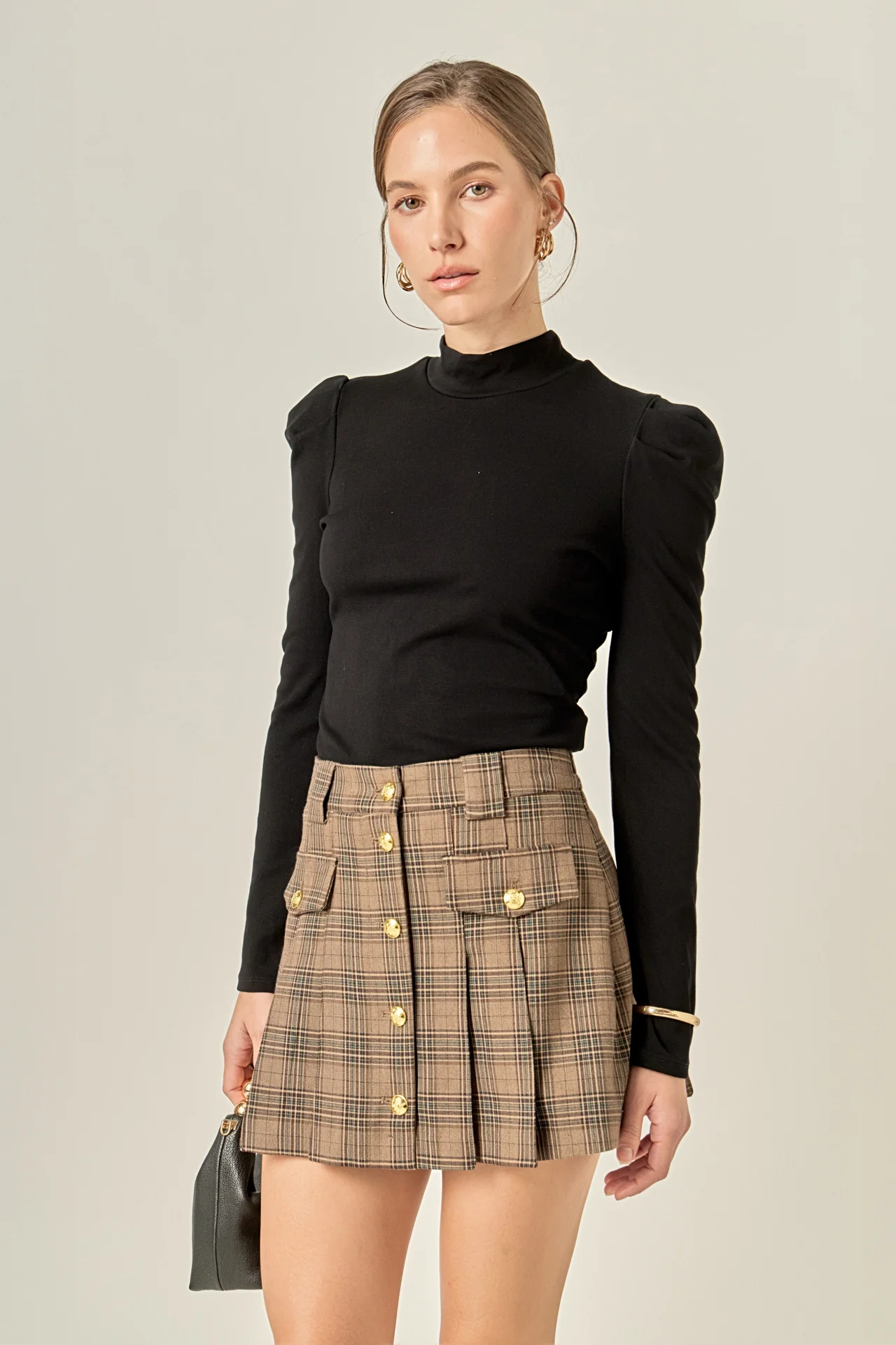 Madeline Check Pleated Mini Skort - Image 6