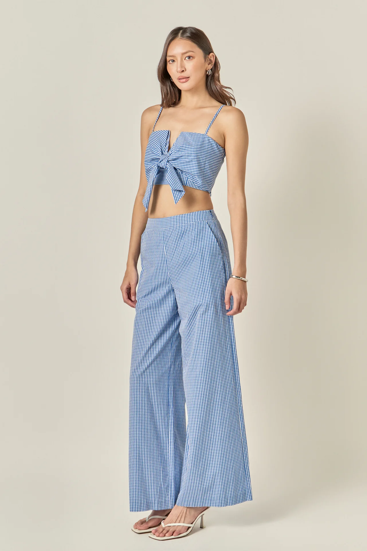 Gingham Twist Crop Top - Image 11