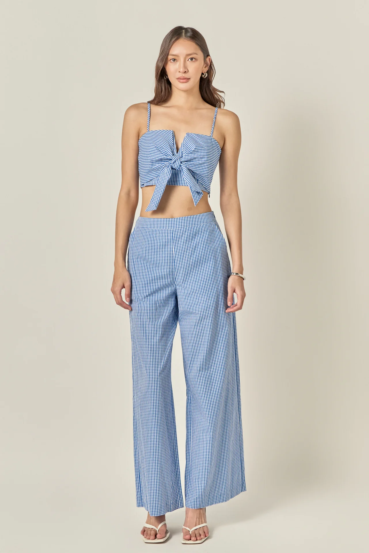 Gingham Twist Crop Top - Image 8
