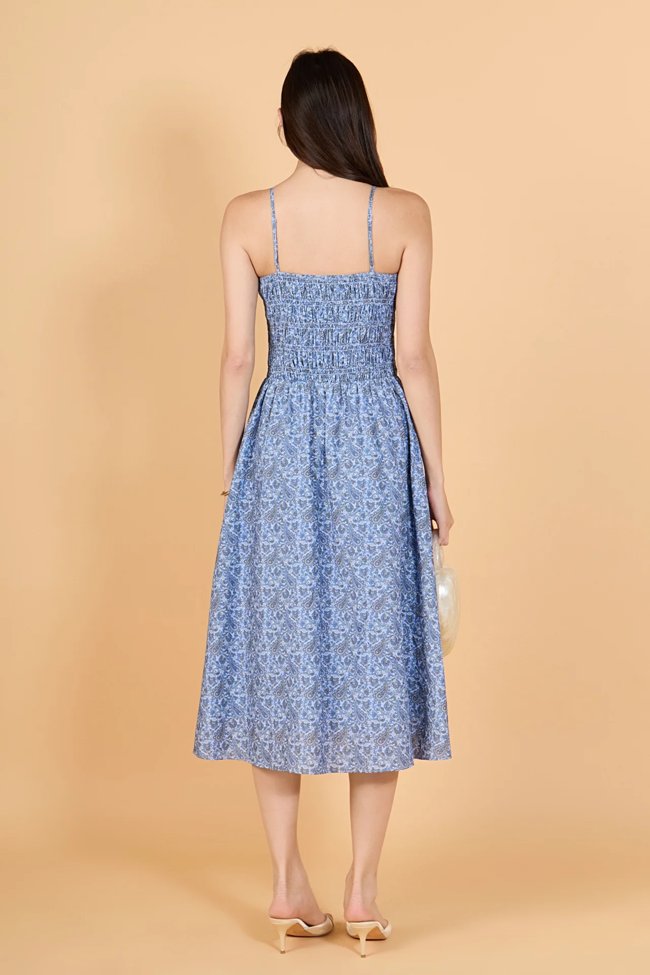 Paisley Smocked Midi Dress - Image 4