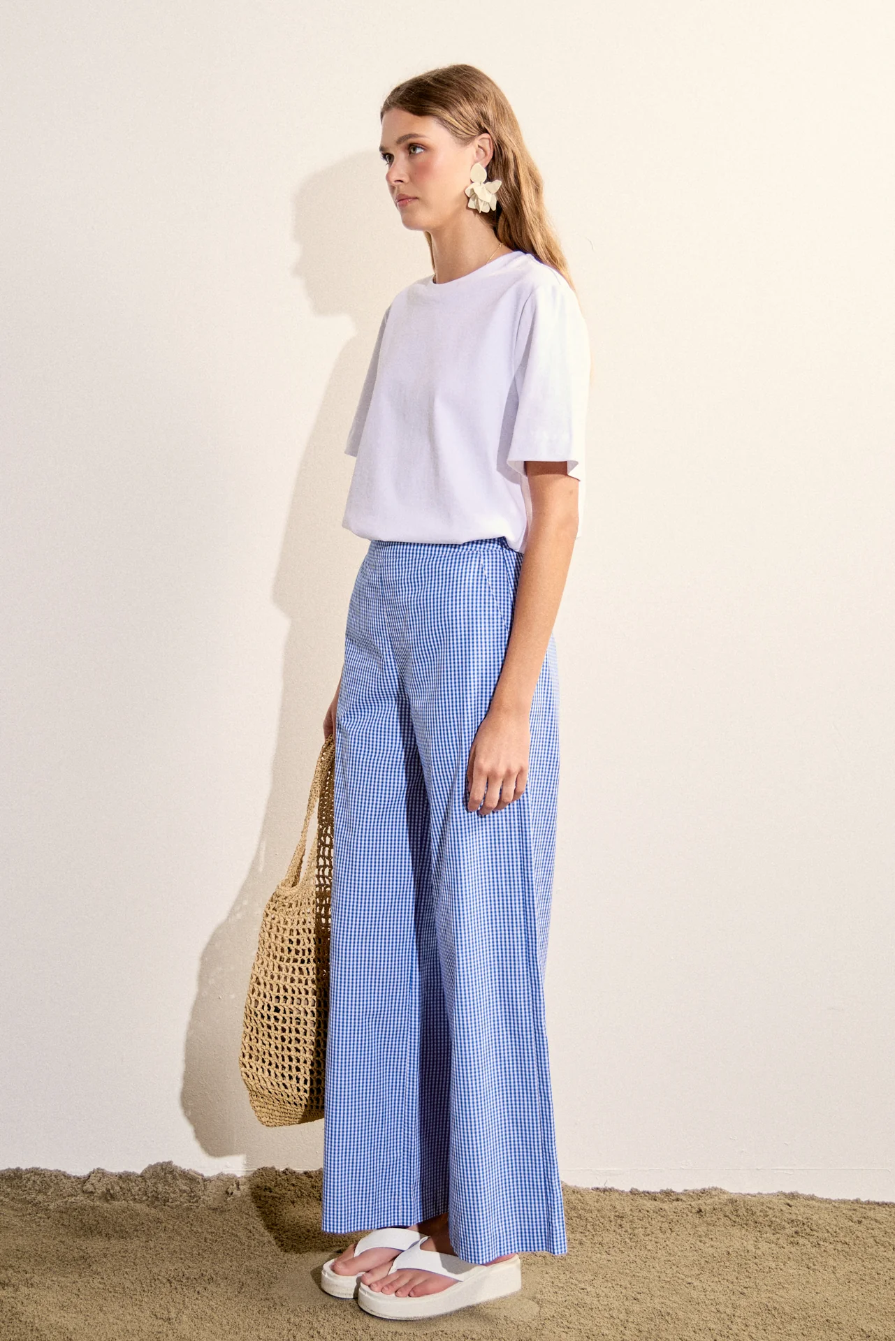 Gingham Culotte Breeze Pants - Image 10