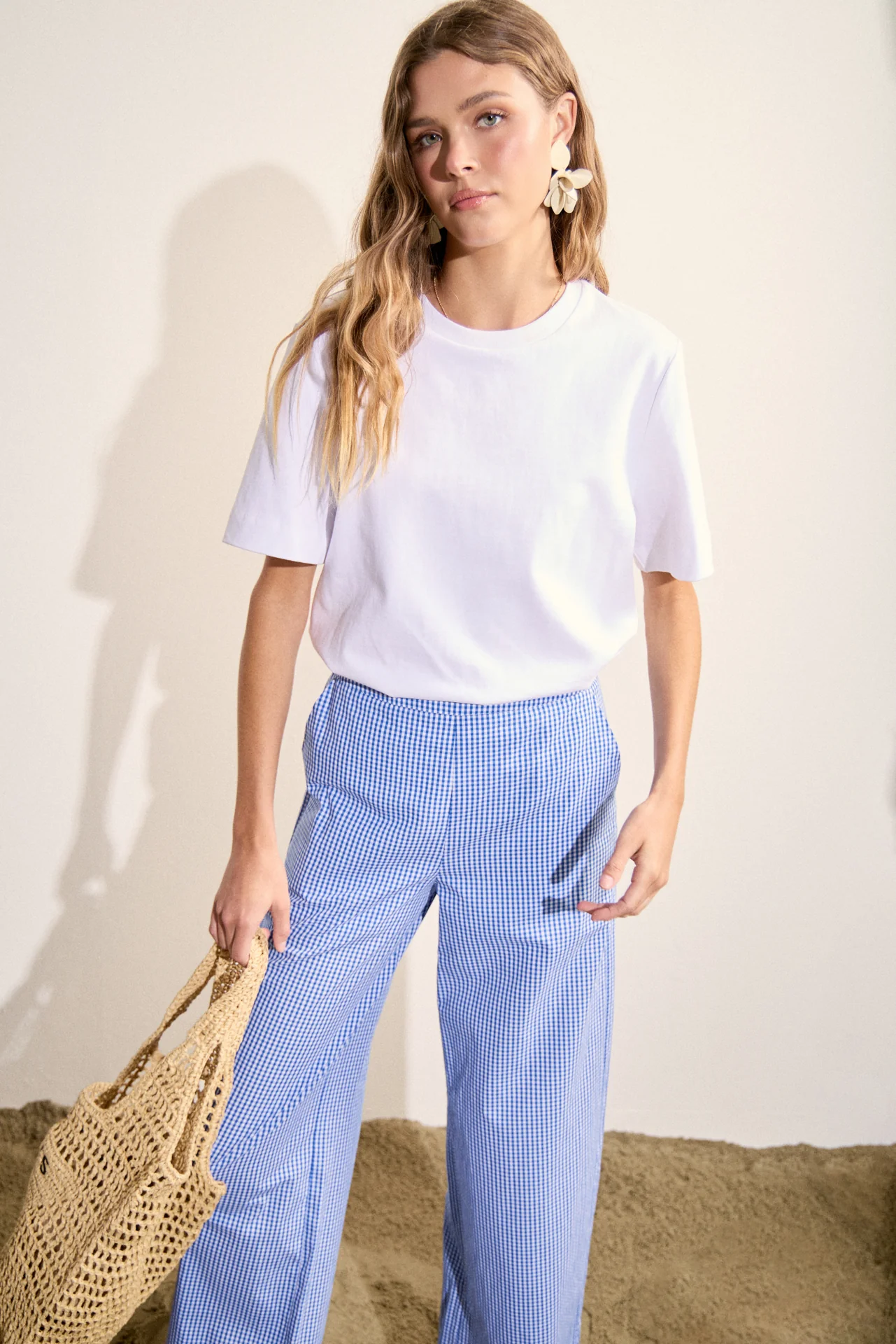 Gingham Culotte Breeze Pants - Image 13