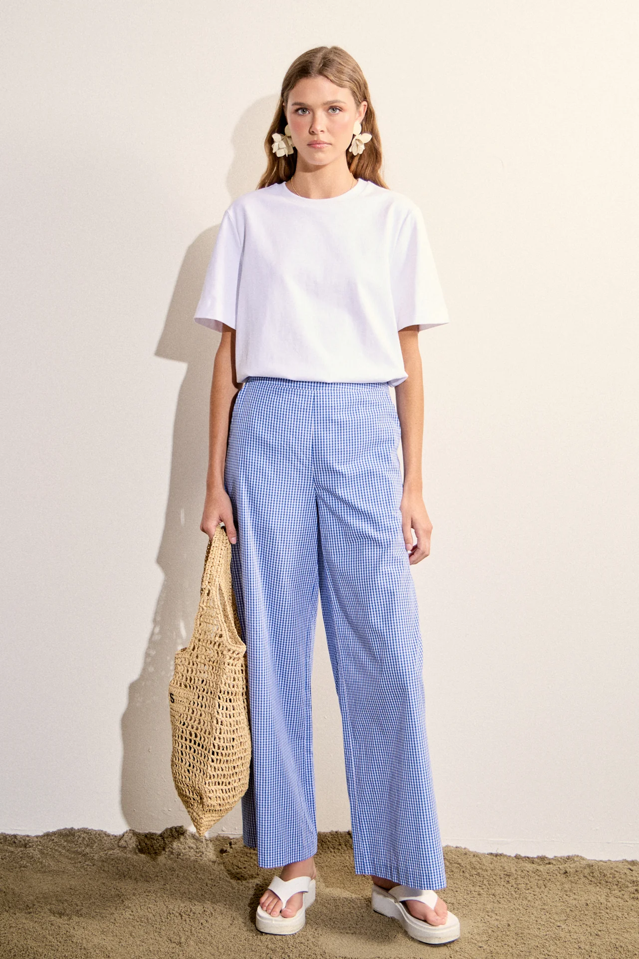 Gingham Culotte Breeze Pants - Image 8