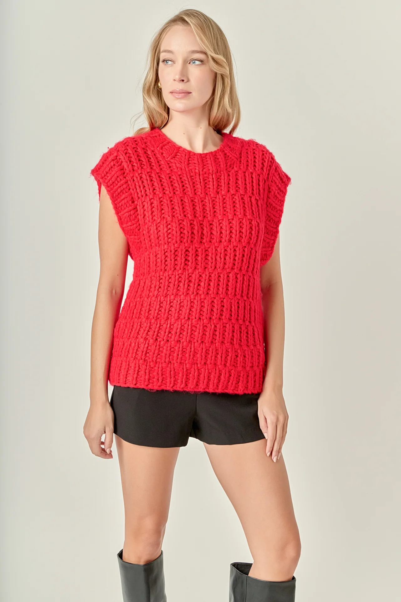 Chunky Knit Sweater Vest - Image 16