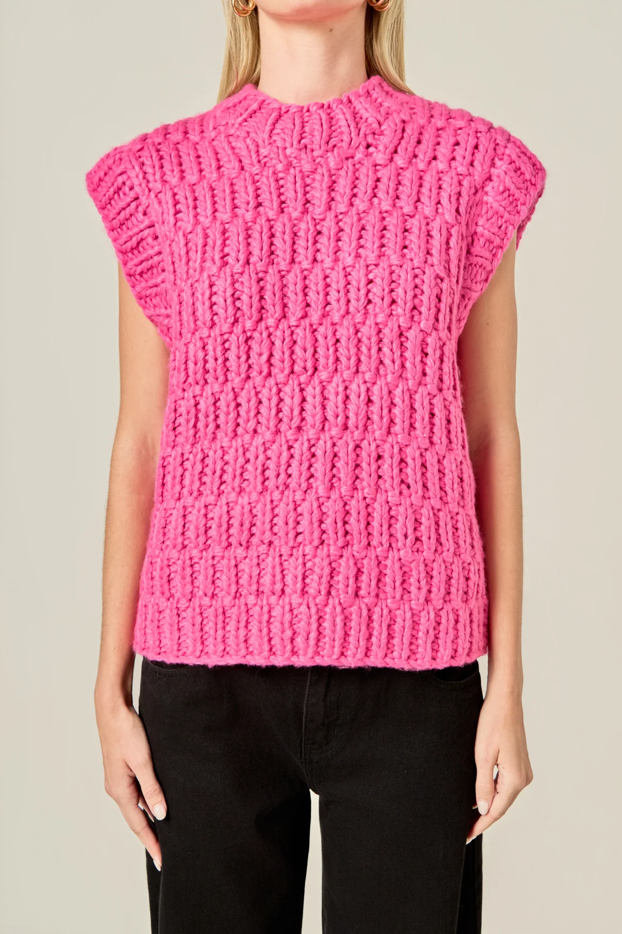 Chunky Knit Sweater Vest - Image 2
