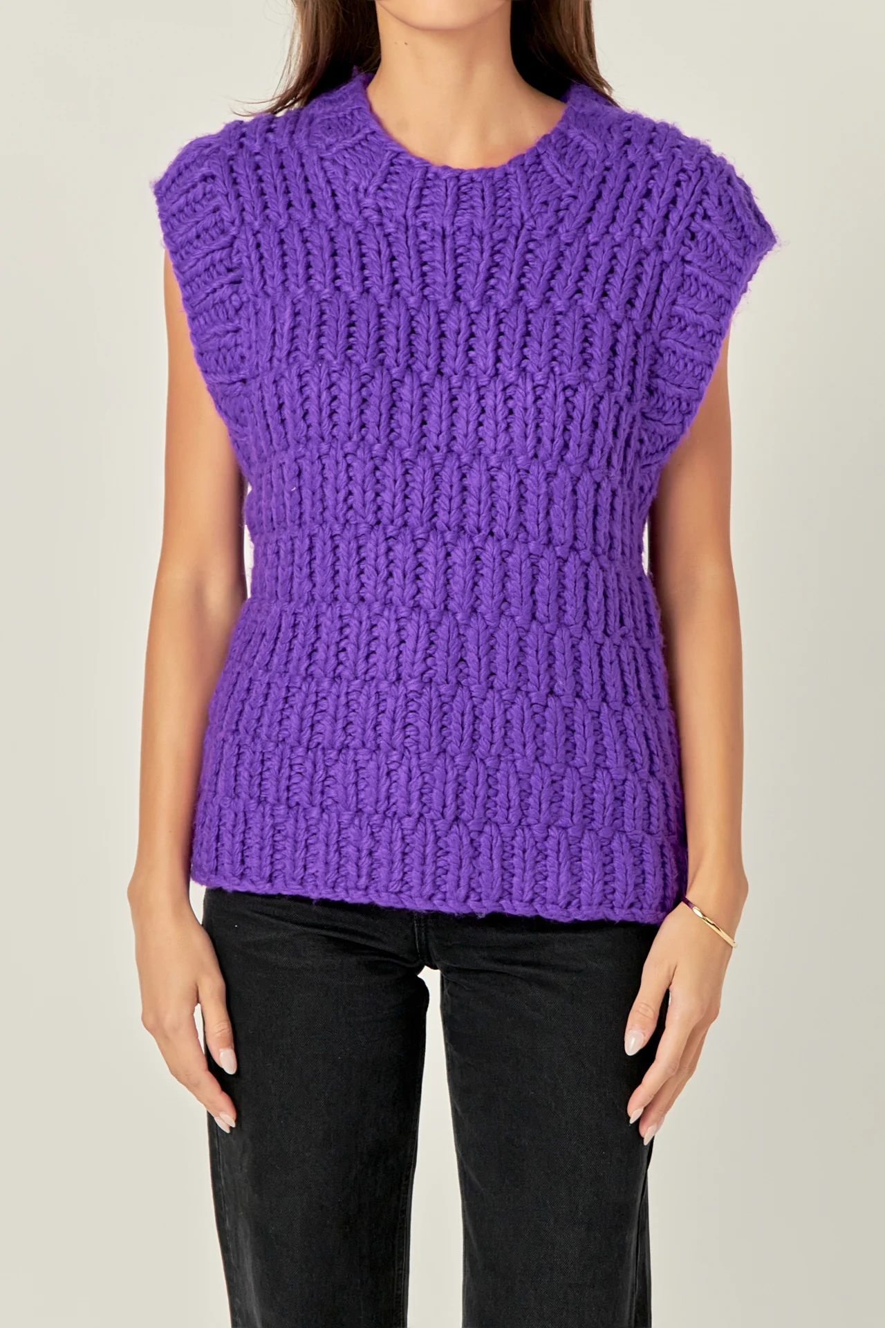 Chunky Knit Sweater Vest - Image 23
