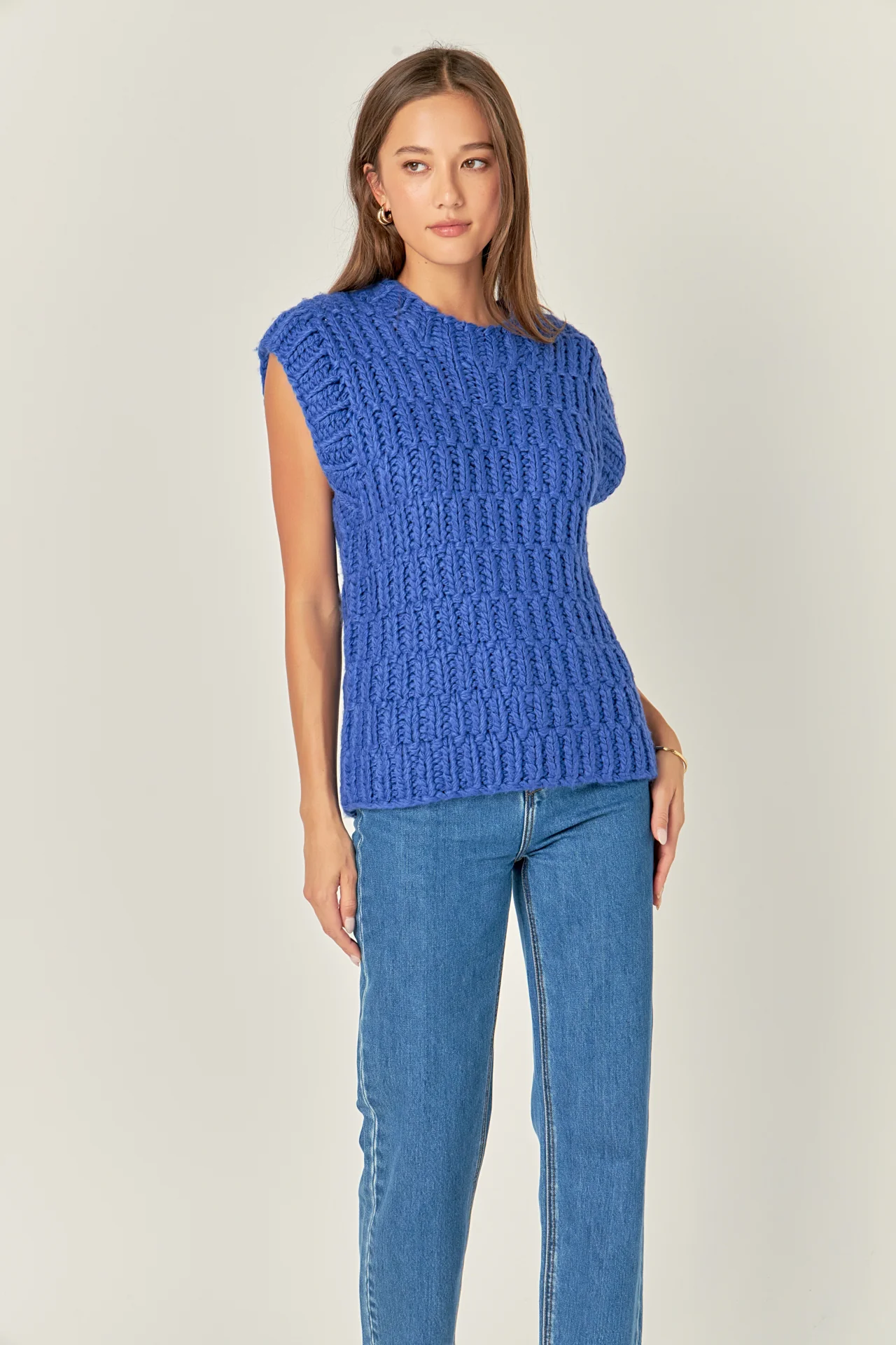 Chunky Knit Sweater Vest - Image 31