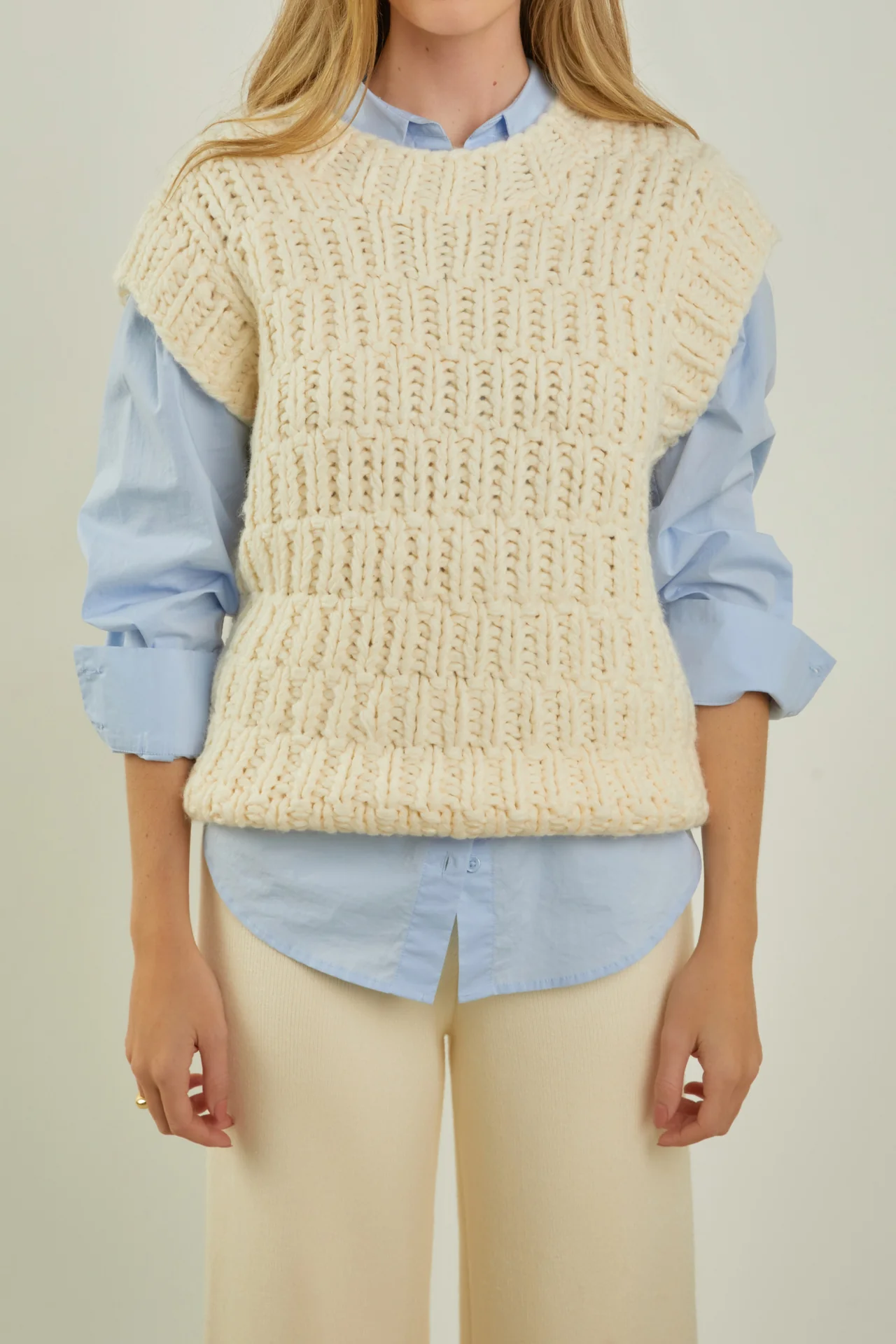 Chunky Knit Sweater Vest - Image 38