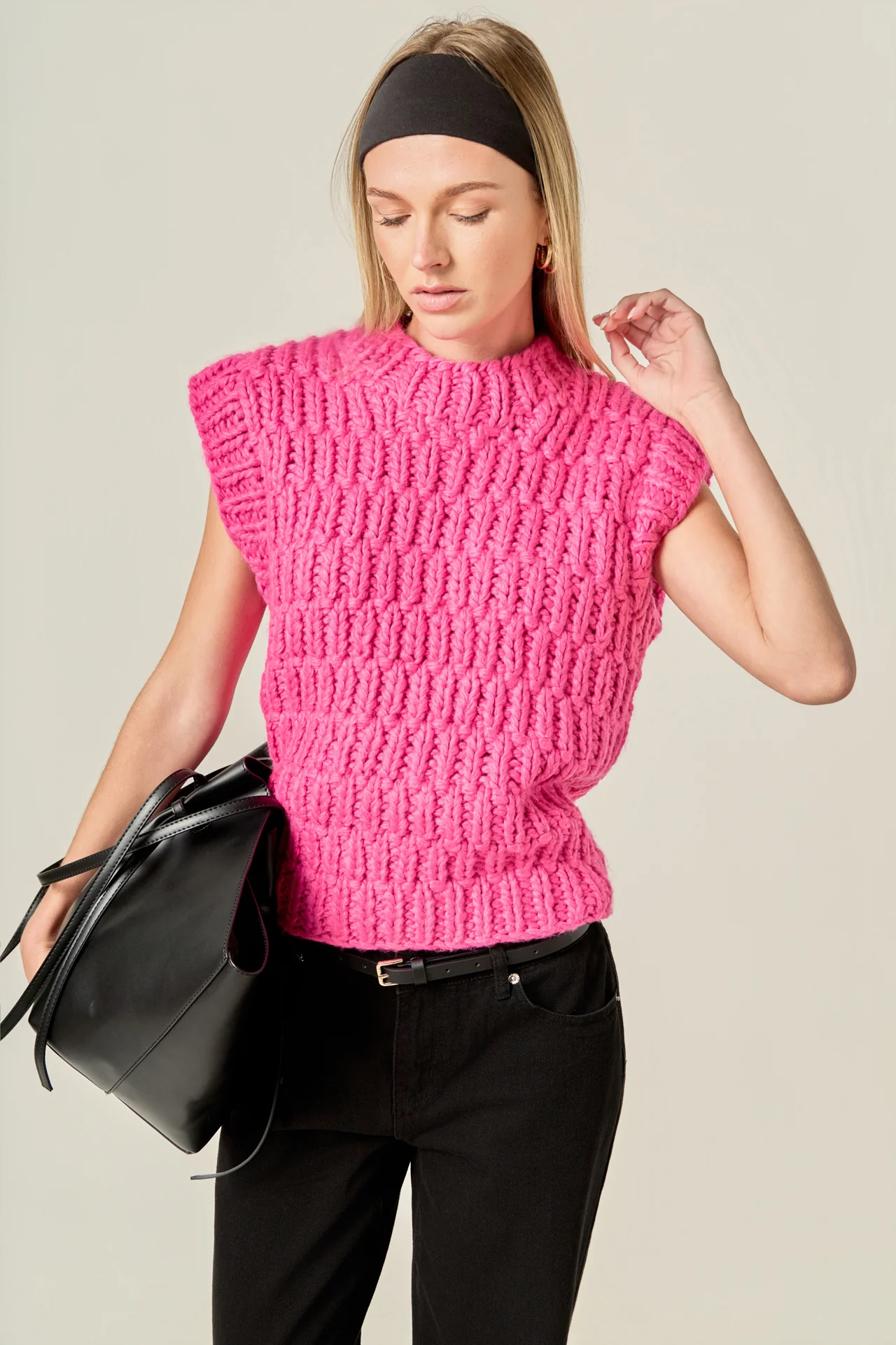 Chunky Knit Sweater Vest - Image 6