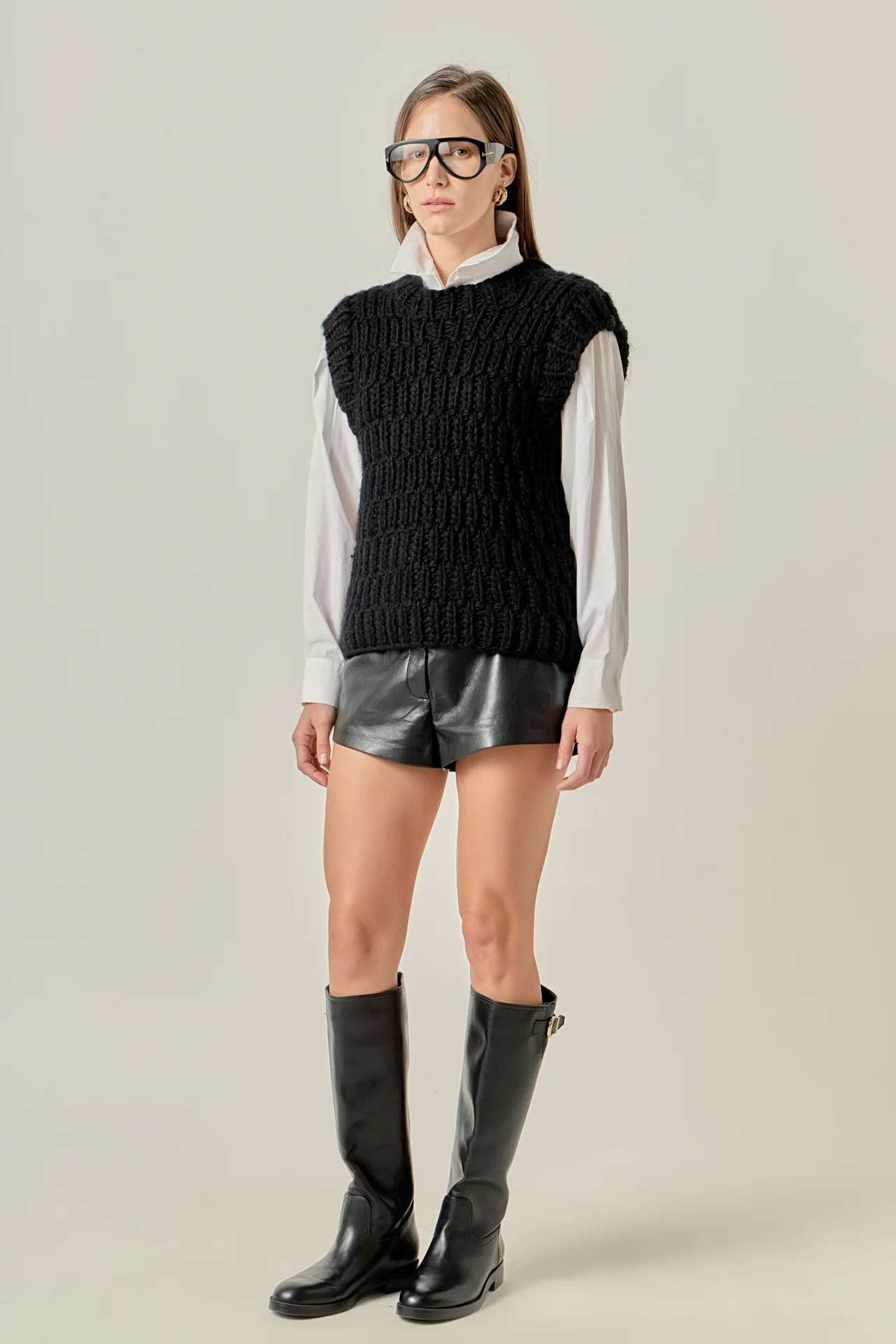 Chunky Knit Sweater Vest - Image 7