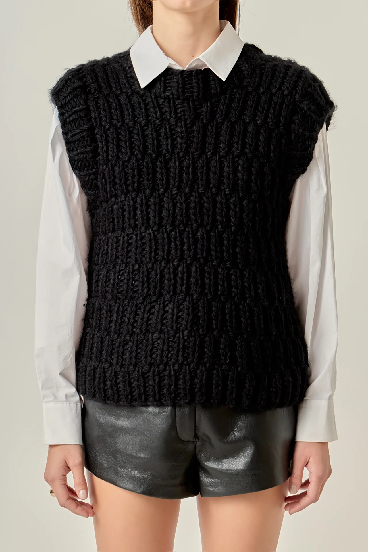 Chunky Knit Sweater Vest - Image 8