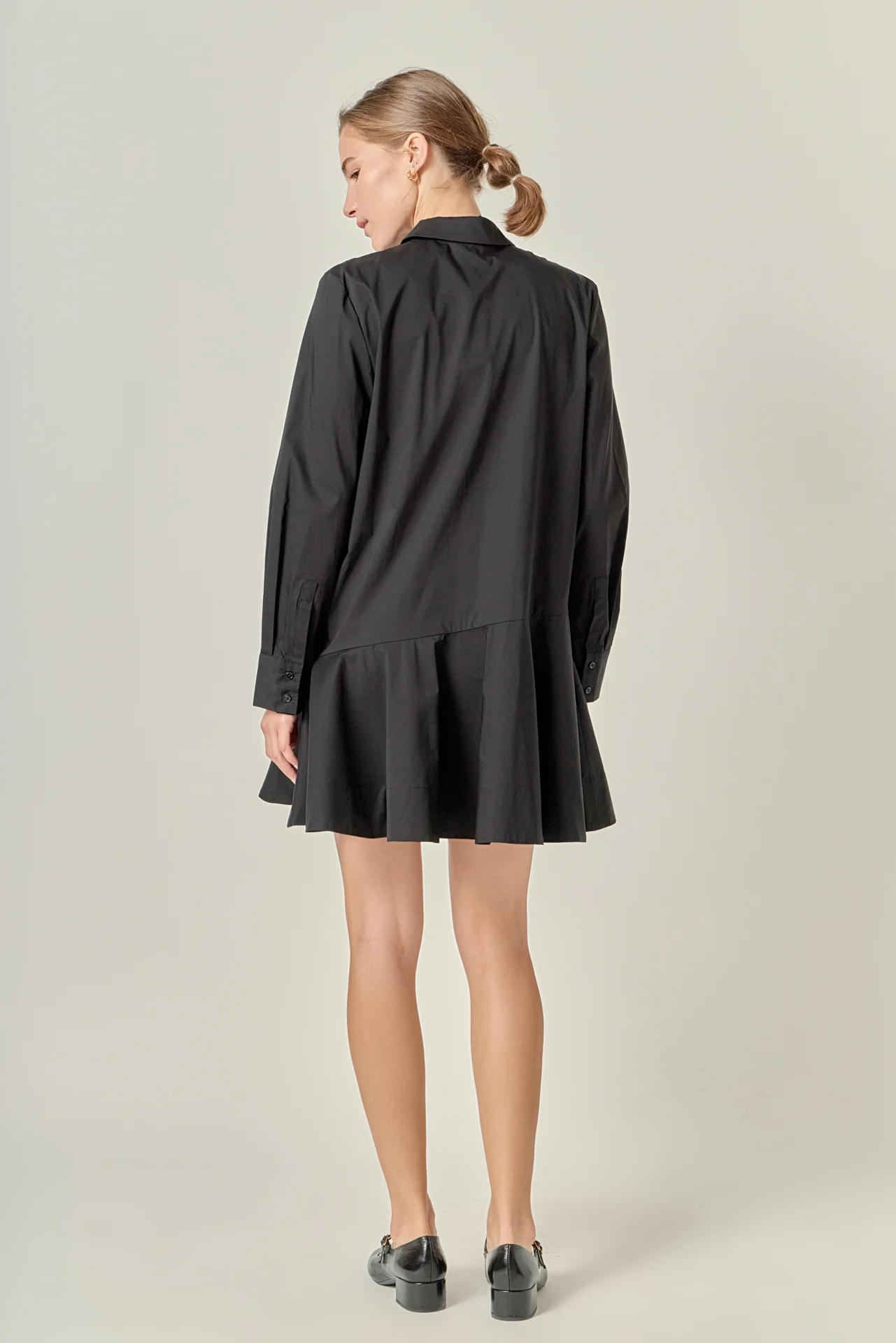 Collar Flare Skirt Dress - Image 15