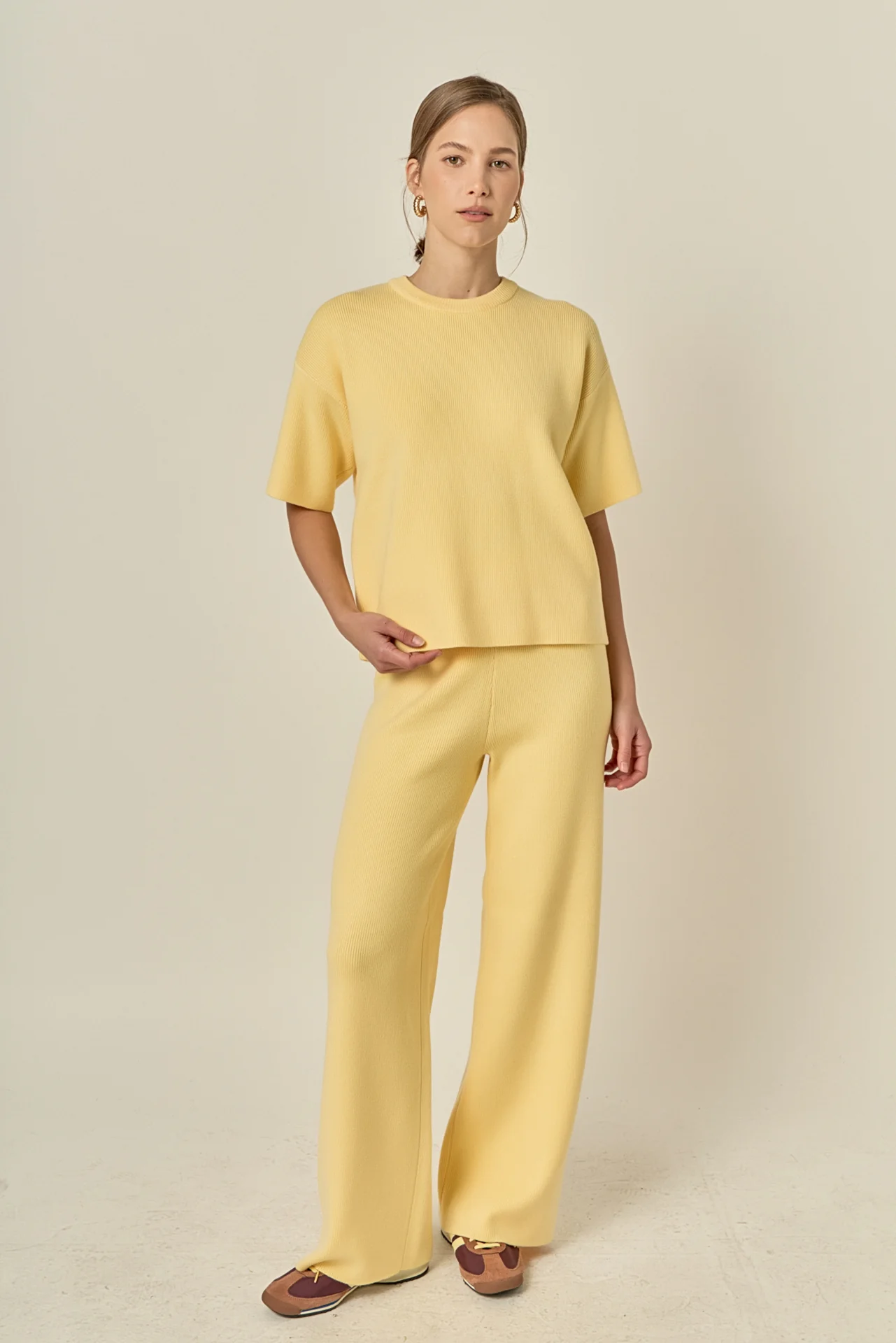 Collar Knit Half Sleeves Top - Image 5