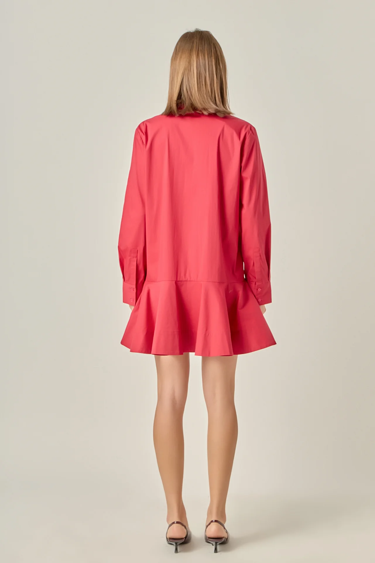 Collared Flare Skirt Dress - Image 11