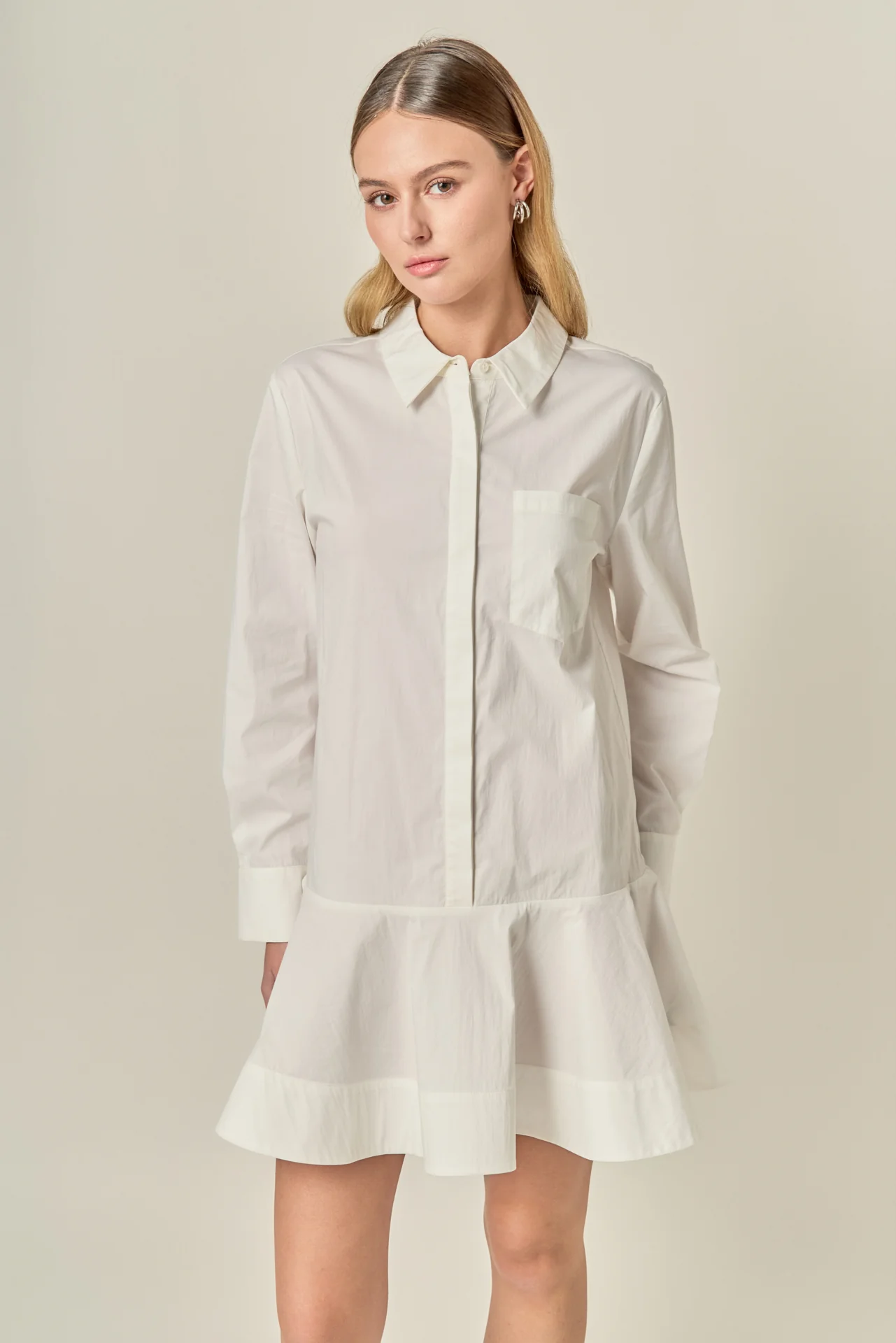 Collared Flare Skirt Dress - Image 6