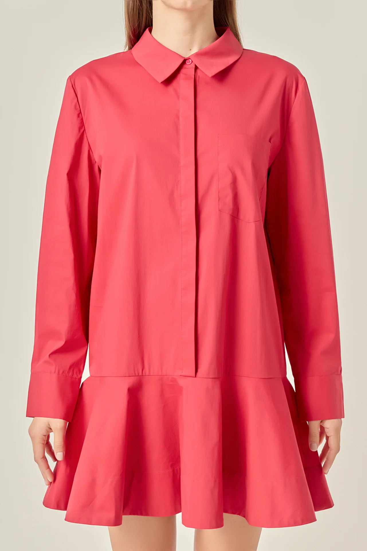 Collared Flare Skirt Dress - Image 9