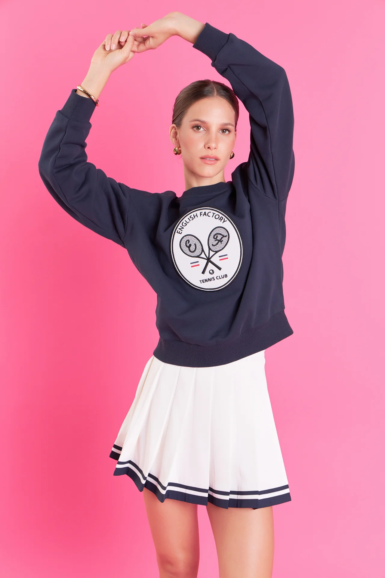 Color Block Pleated Skort - Image 7