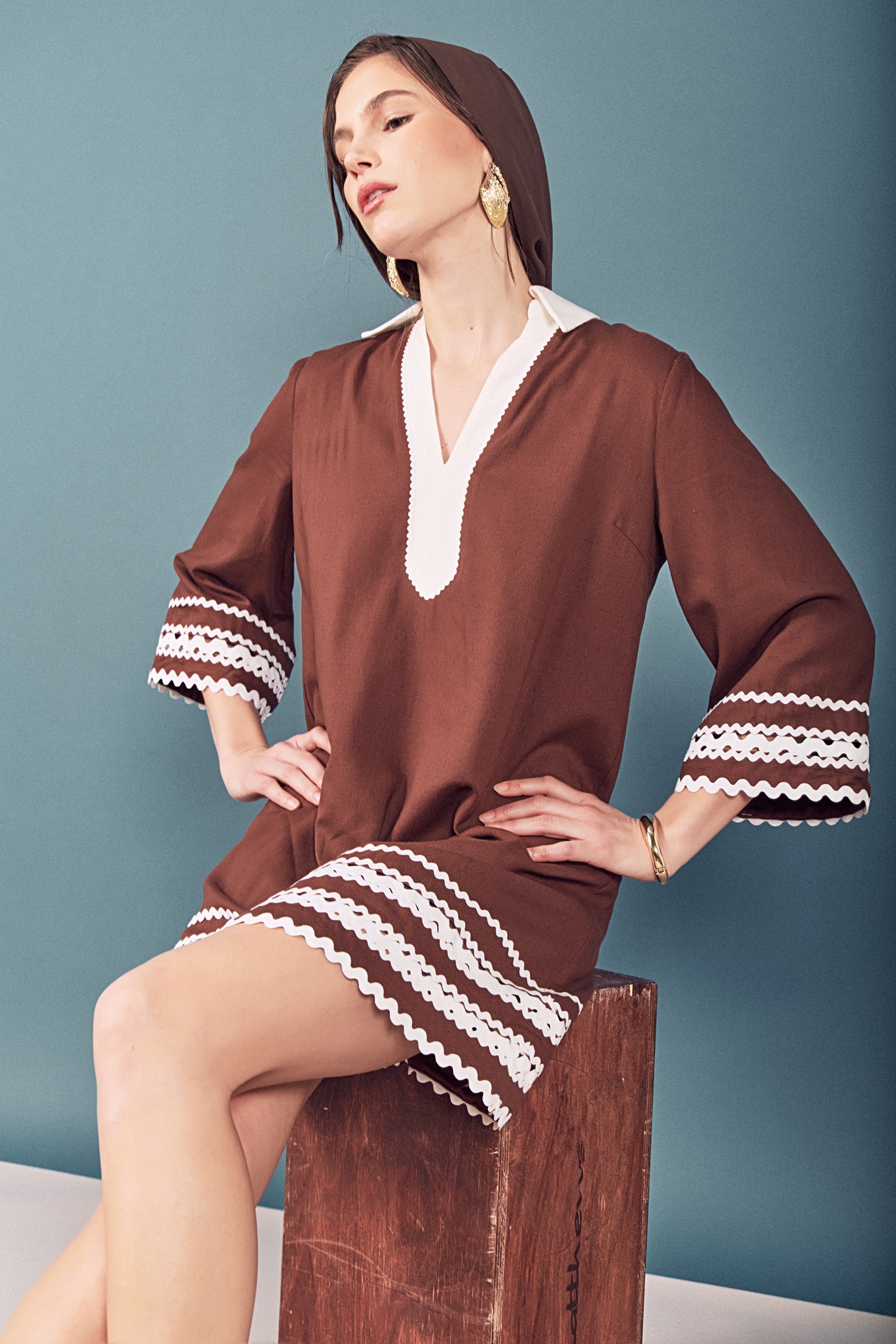 Ric Rac Tunic Mini Dress - Image 29