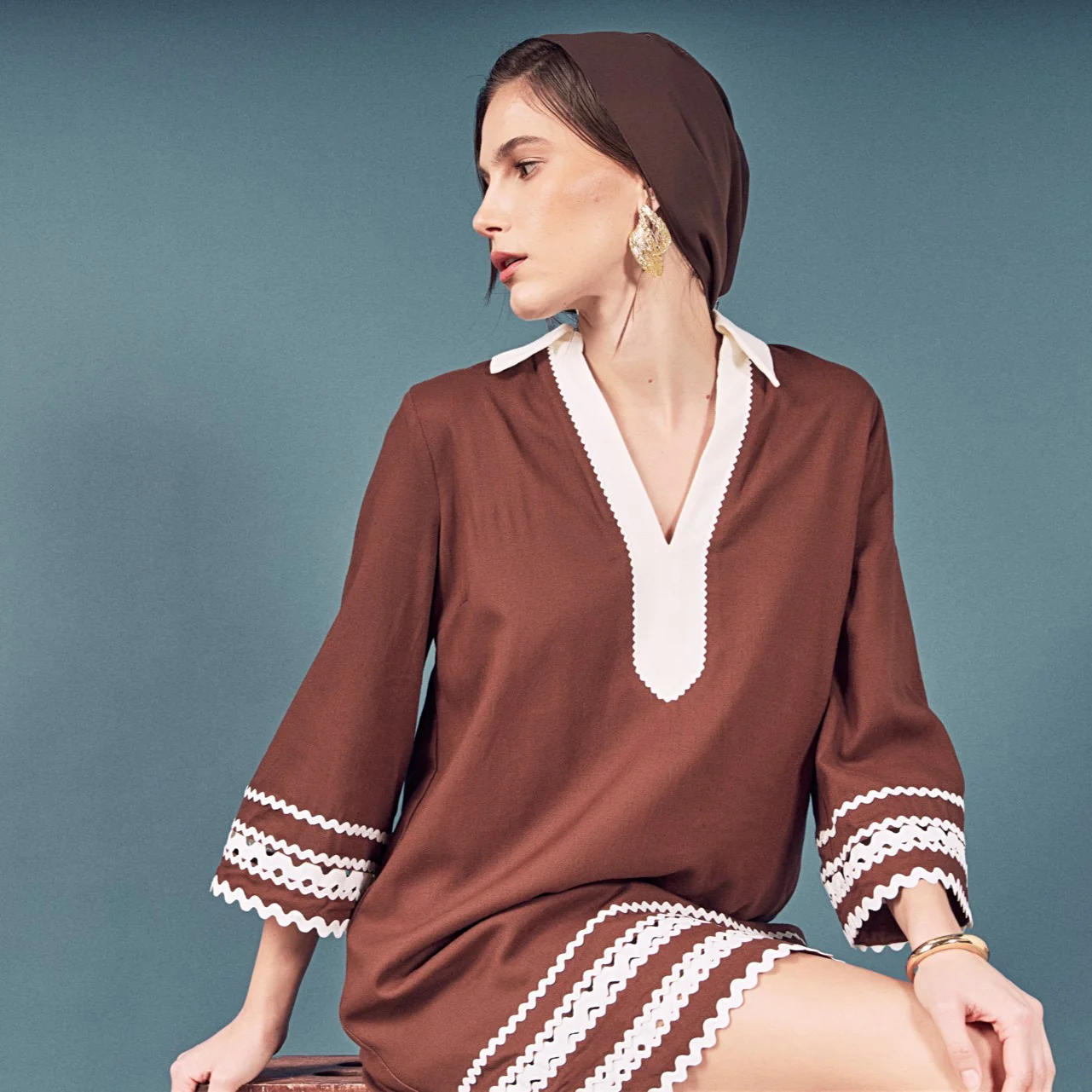 Ric Rac Tunic Mini Dress - Image 43