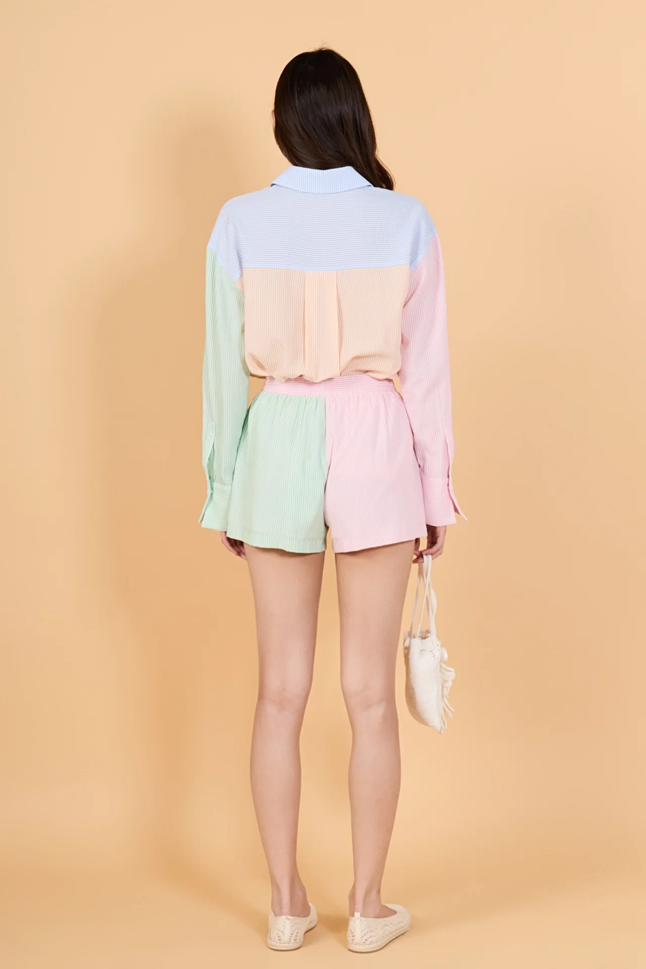 Colorblock Seersucker Button-Down Shirt - Image 5