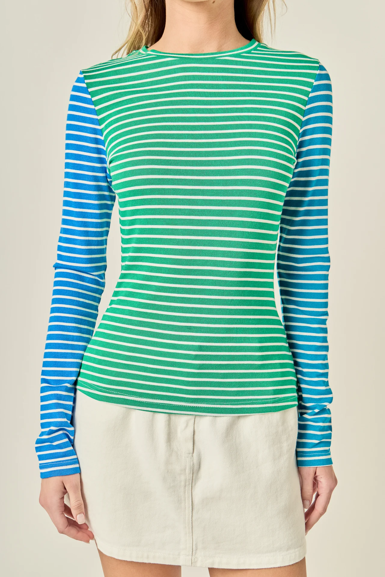 Bold Stripe Colorblock Tee - Image 2