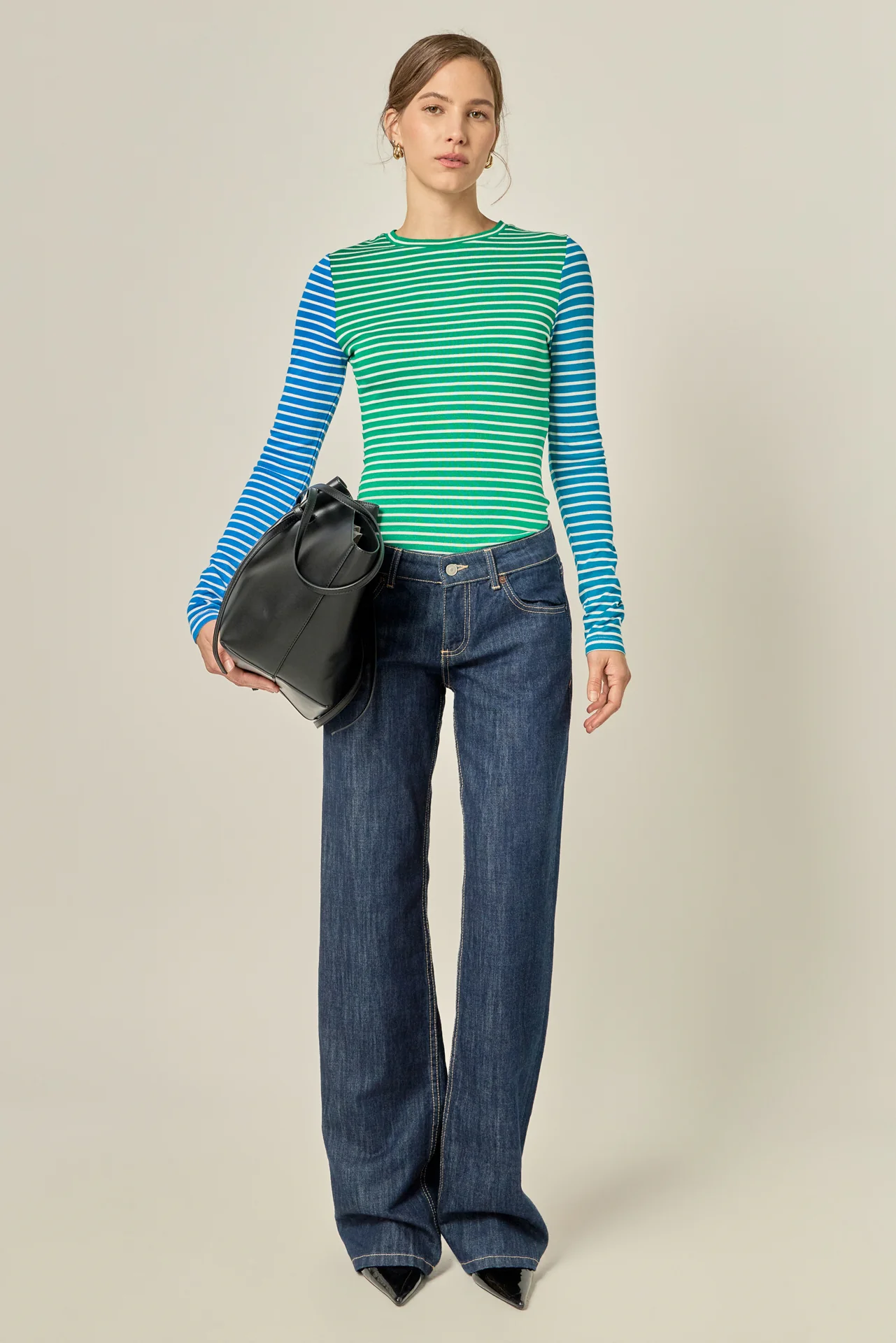 Bold Stripe Colorblock Tee - Image 6