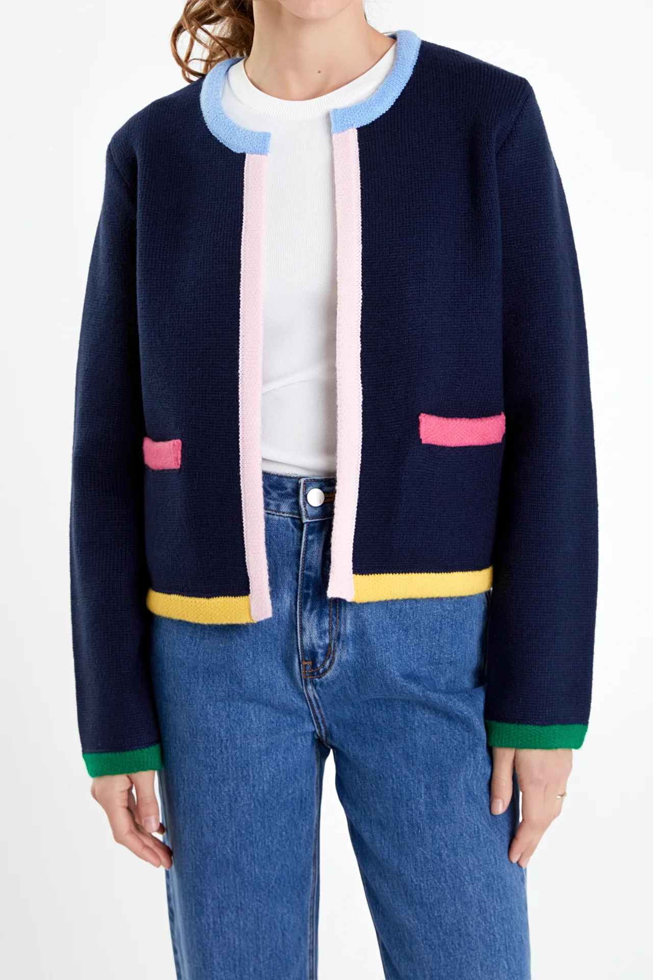 Color Block Sweater Cardigan - Image 12