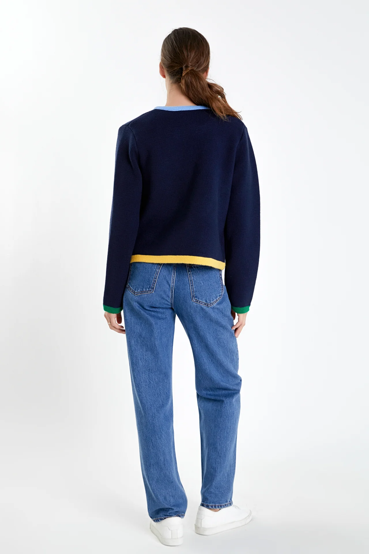 Color Block Sweater Cardigan - Image 13