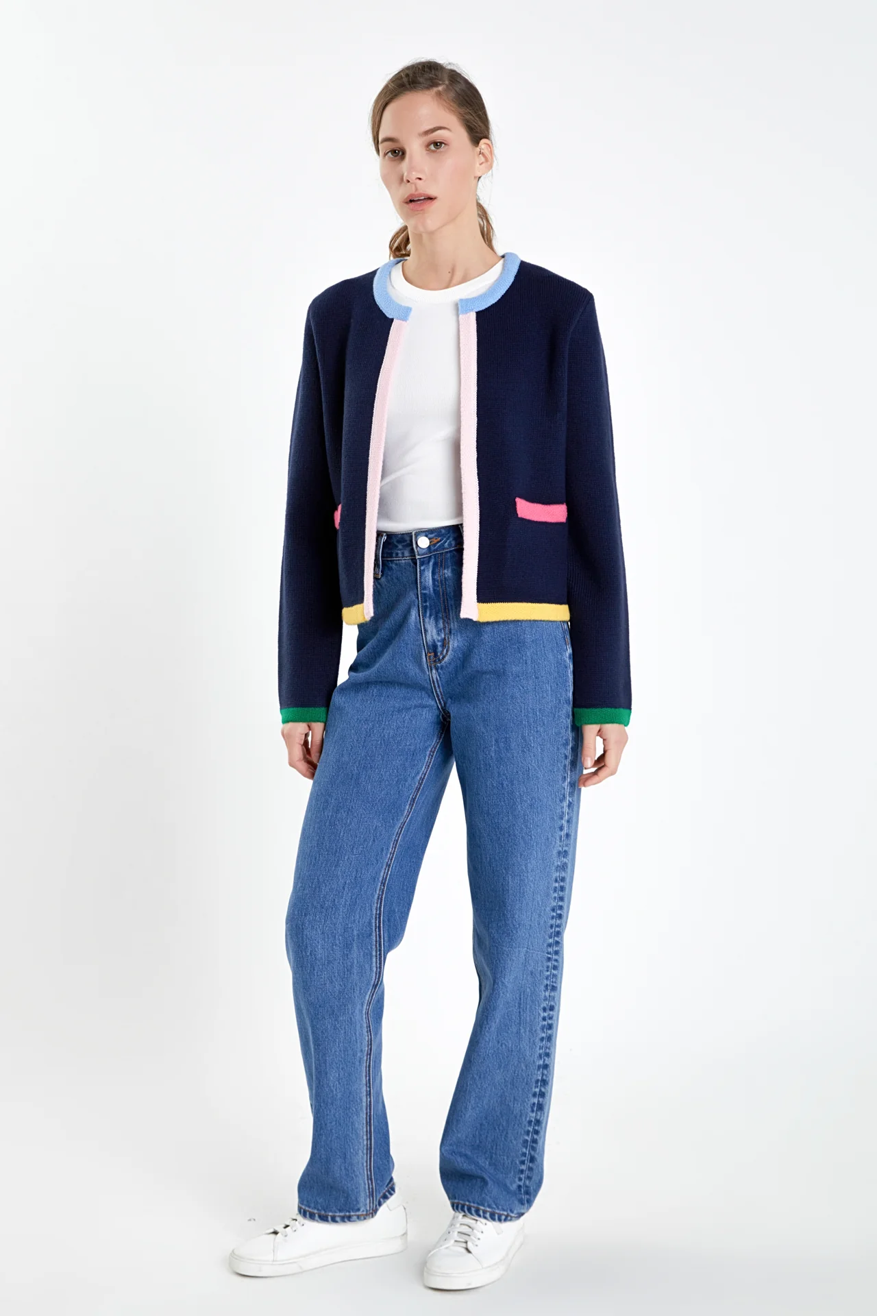 Color Block Sweater Cardigan - Image 15