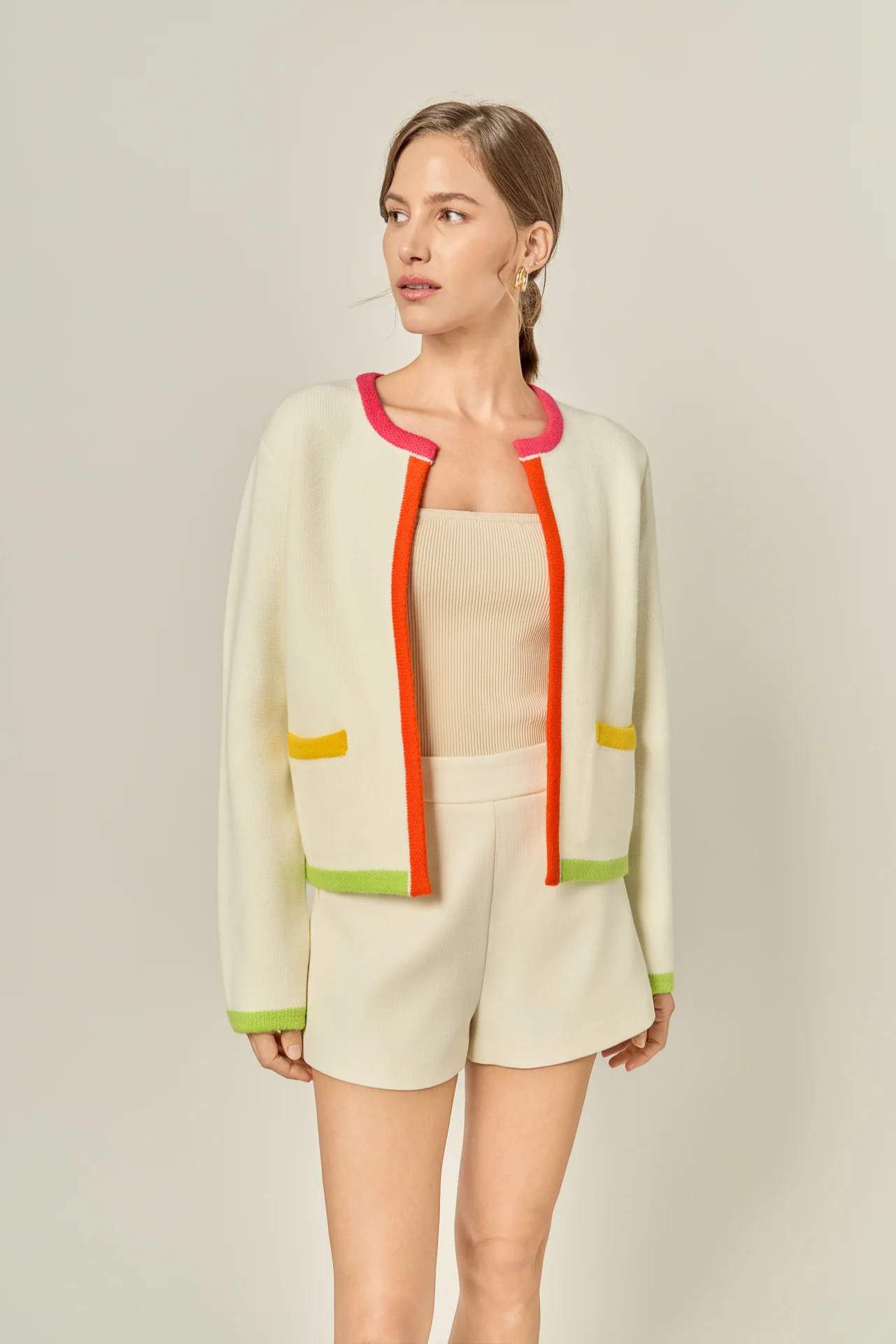 Color Block Sweater Cardigan - Image 5