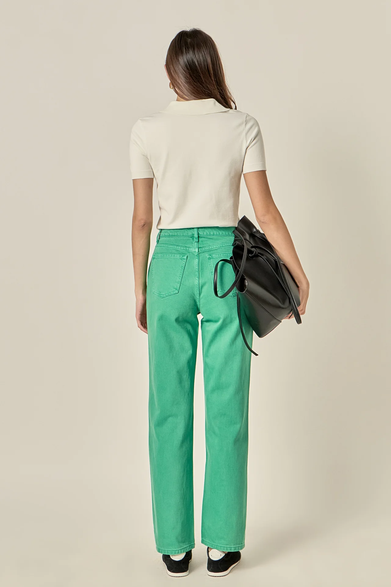 Color Full Length Wide Leg Jean - Image 10