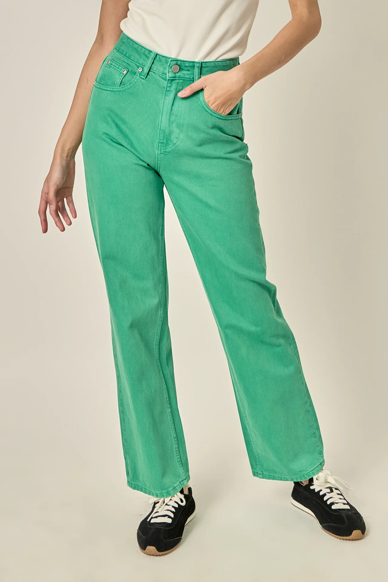 Color Full Length Wide Leg Jean - Image 11